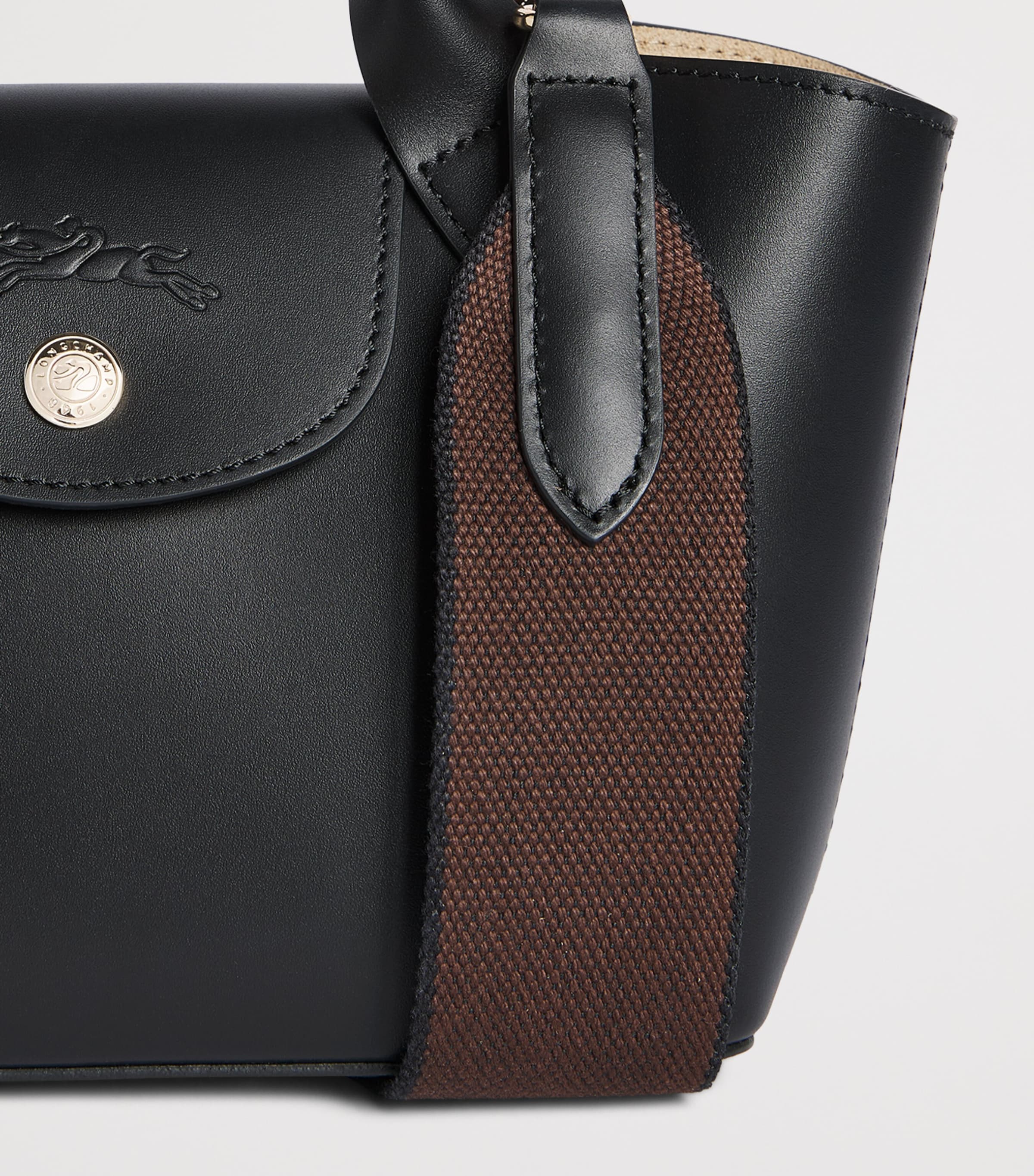 Longchamp Extra-Small Leather Épure Tote Bag Noir Image 5