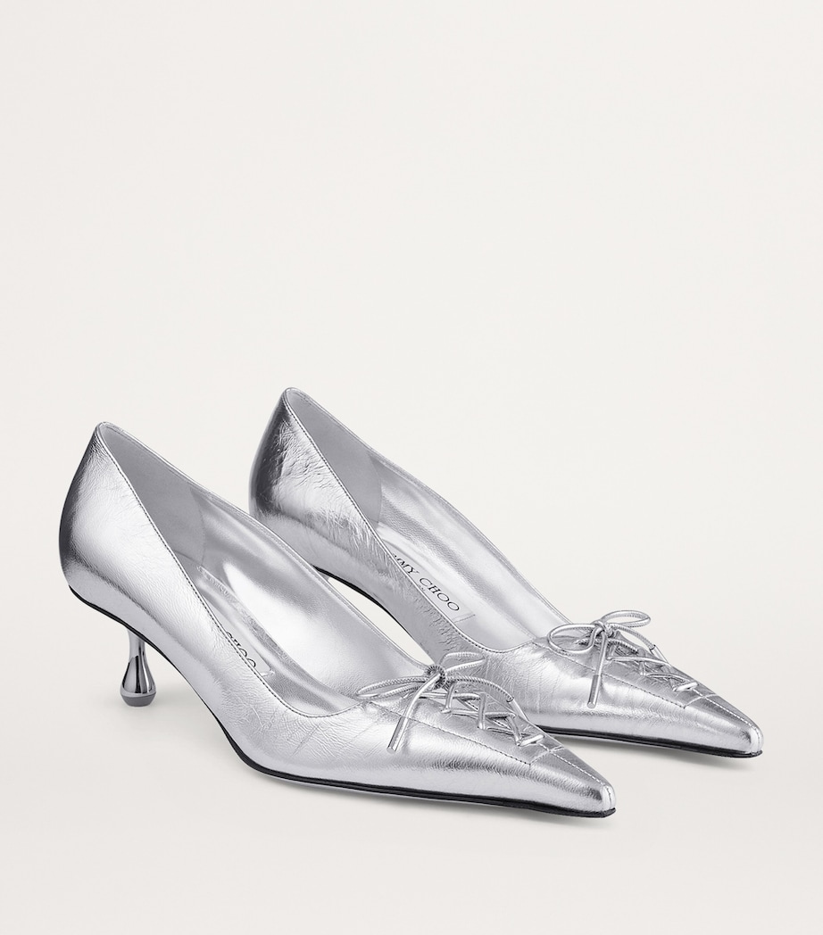 Scarlett 50 Metallic Lambskin Pumps SILVER Image 4