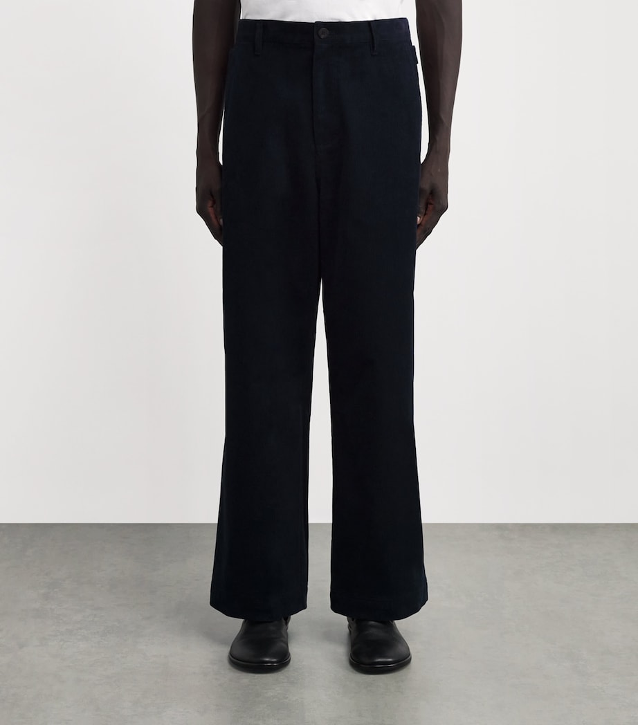 Cotton Corduroy Trousers NAVY Image 3