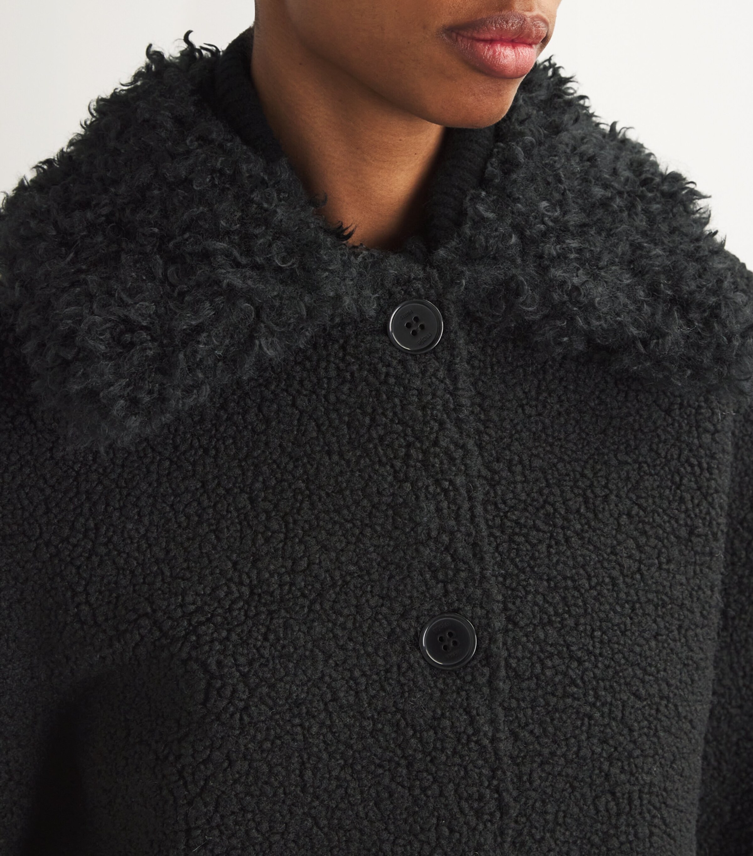 Faux-Shearling Jacket BLACK Image 6
