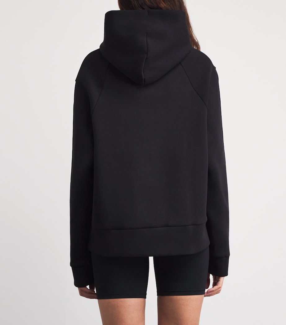 On Womens Cotton-Blend Focus Tech Hoodie Black Image 5