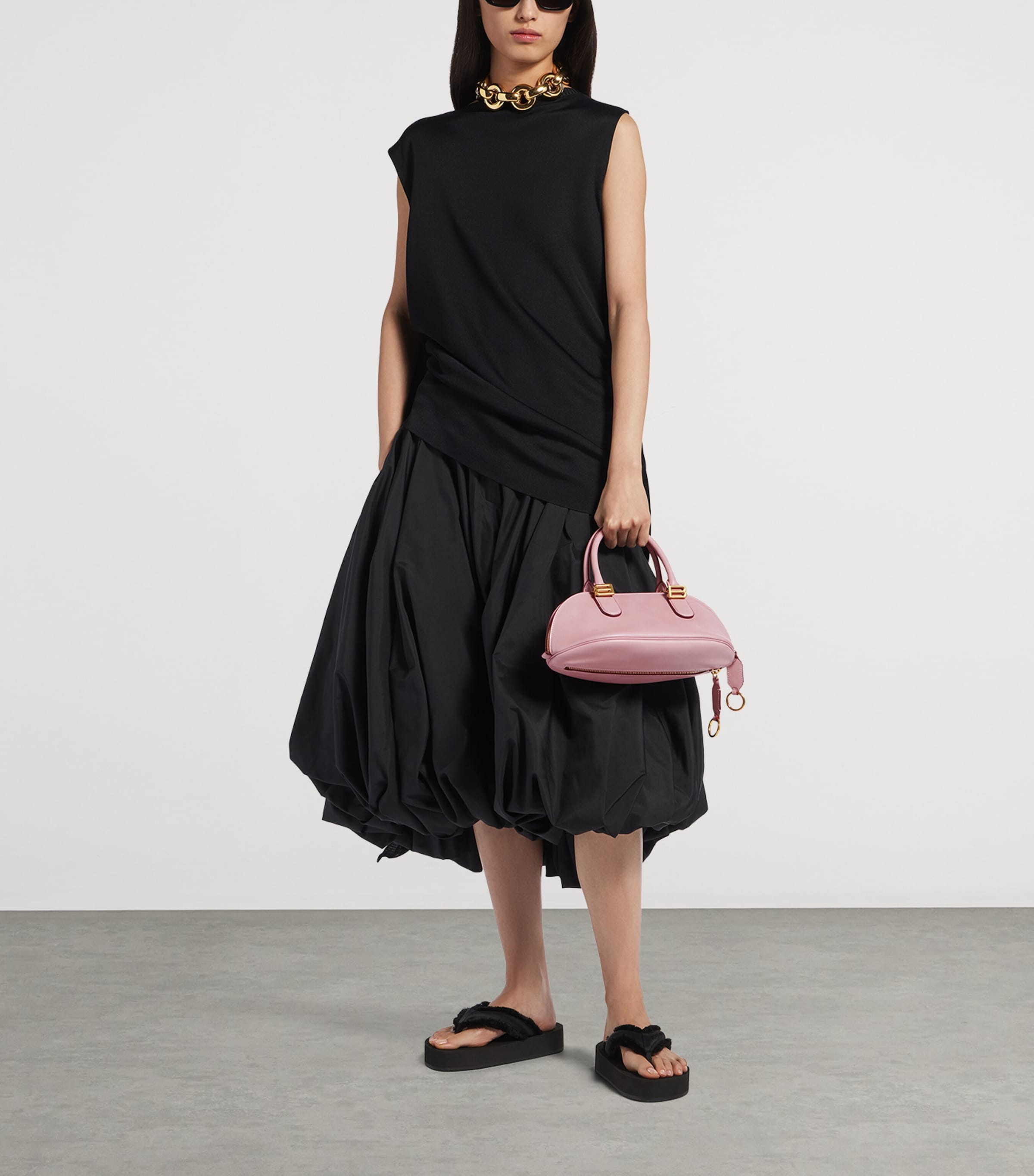 Balenciaga Mini Leather Bolero Bowling Bag Image 4