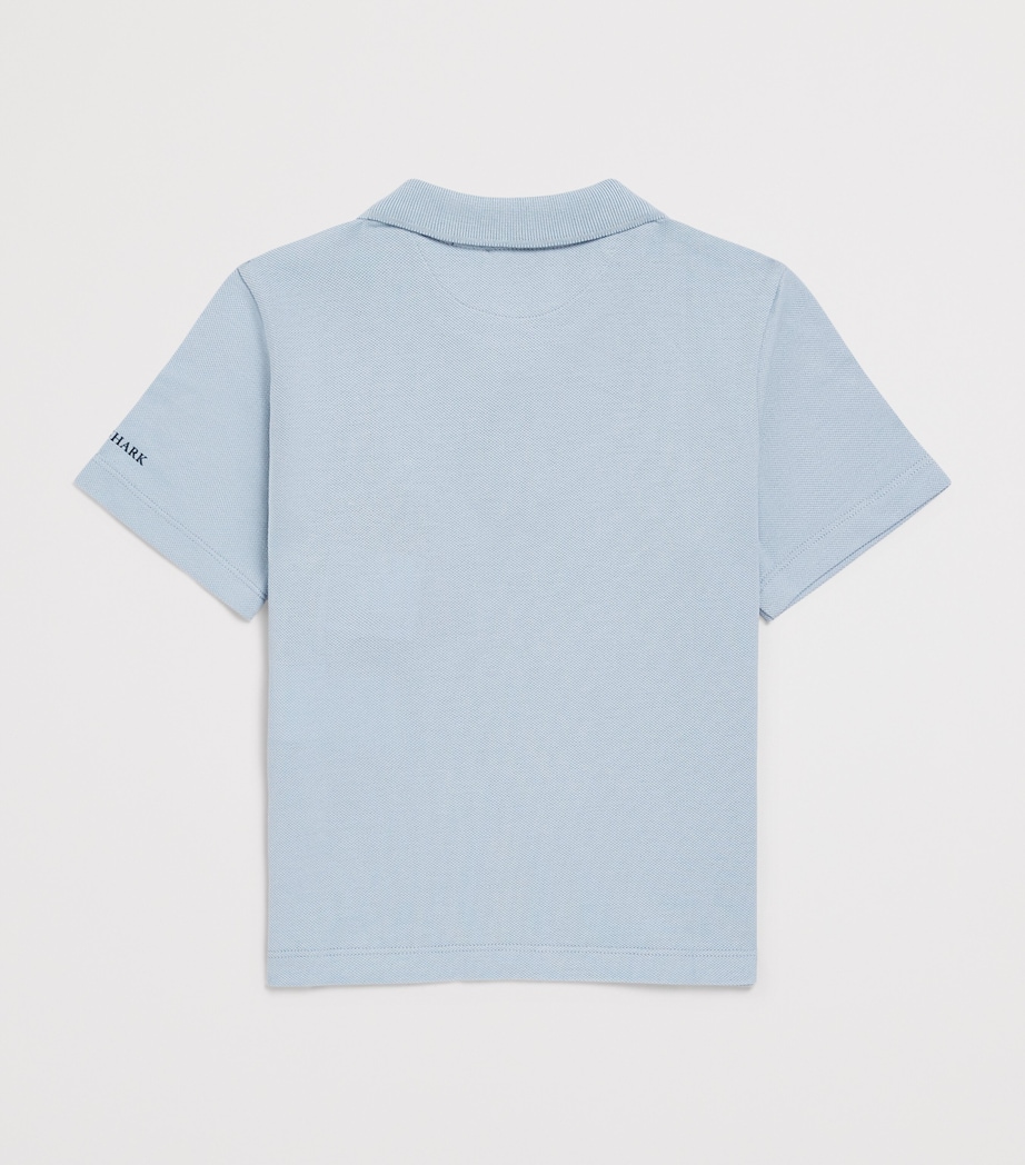 Paul & Shark Cotton Logo Polo Shirt (4-16 Years) Ice Blue Image 2
