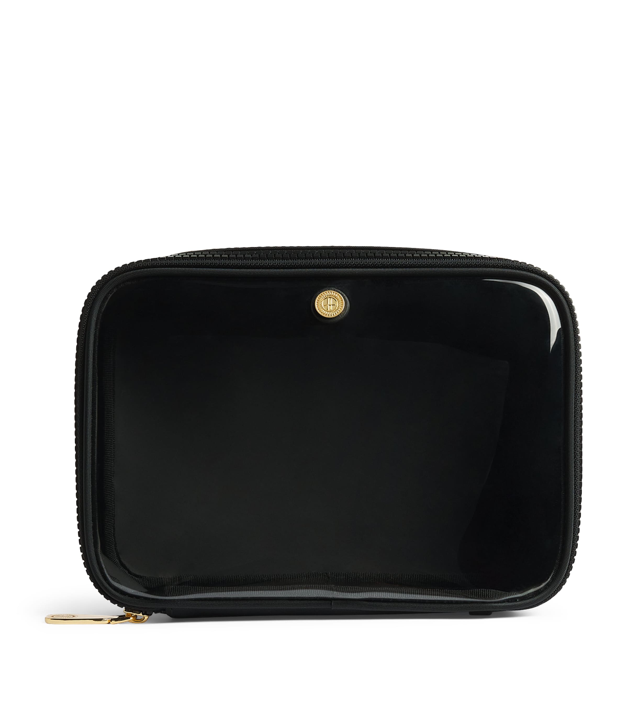Harrods Clear Cosmetic Bag Black Image 1