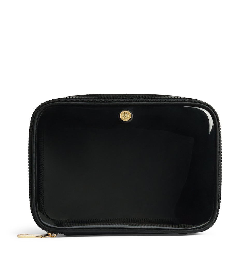 Harrods Clear Cosmetic Bag Black Image 1