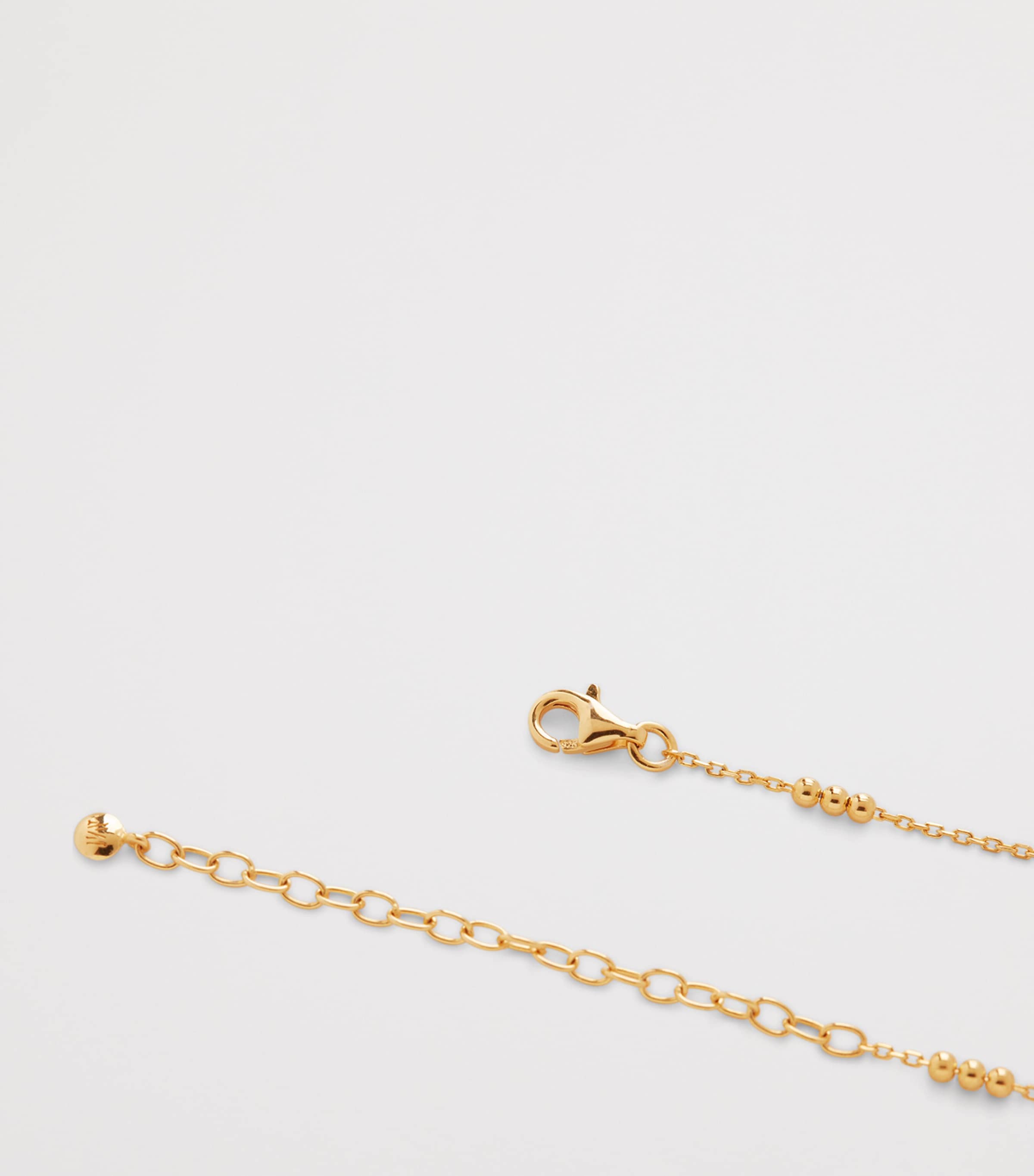 Gold Vermeil Triple Beaded Chain Necklace 18K GOLD VERMEIL Image 3