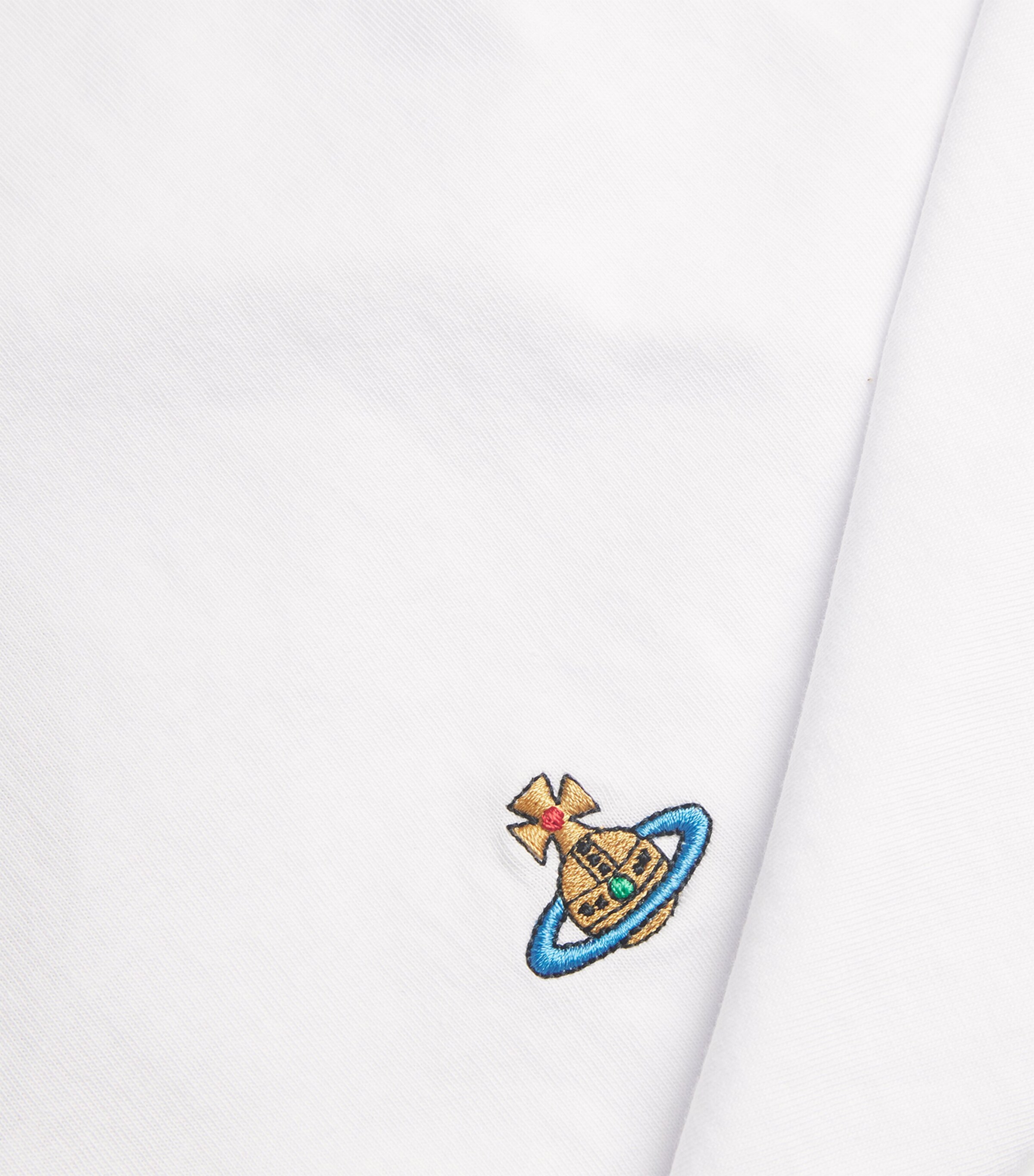 Organic Cotton Drawn-On Orb T-Shirt A401 WHITE Image 5