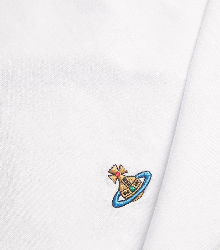 Organic Cotton Drawn-On Orb T-Shirt A401 WHITE Image 5