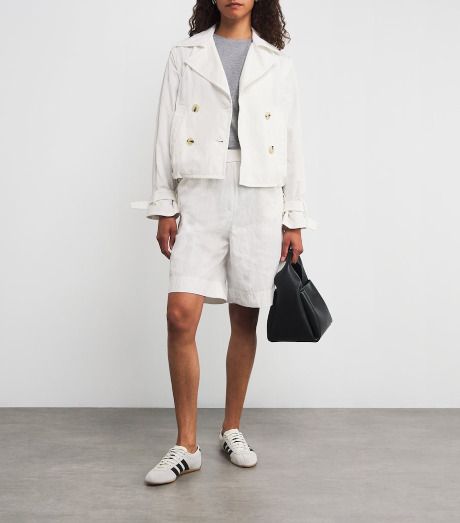 Nylon Hybrid Pea Coat OPTICAL WHITE Image 2