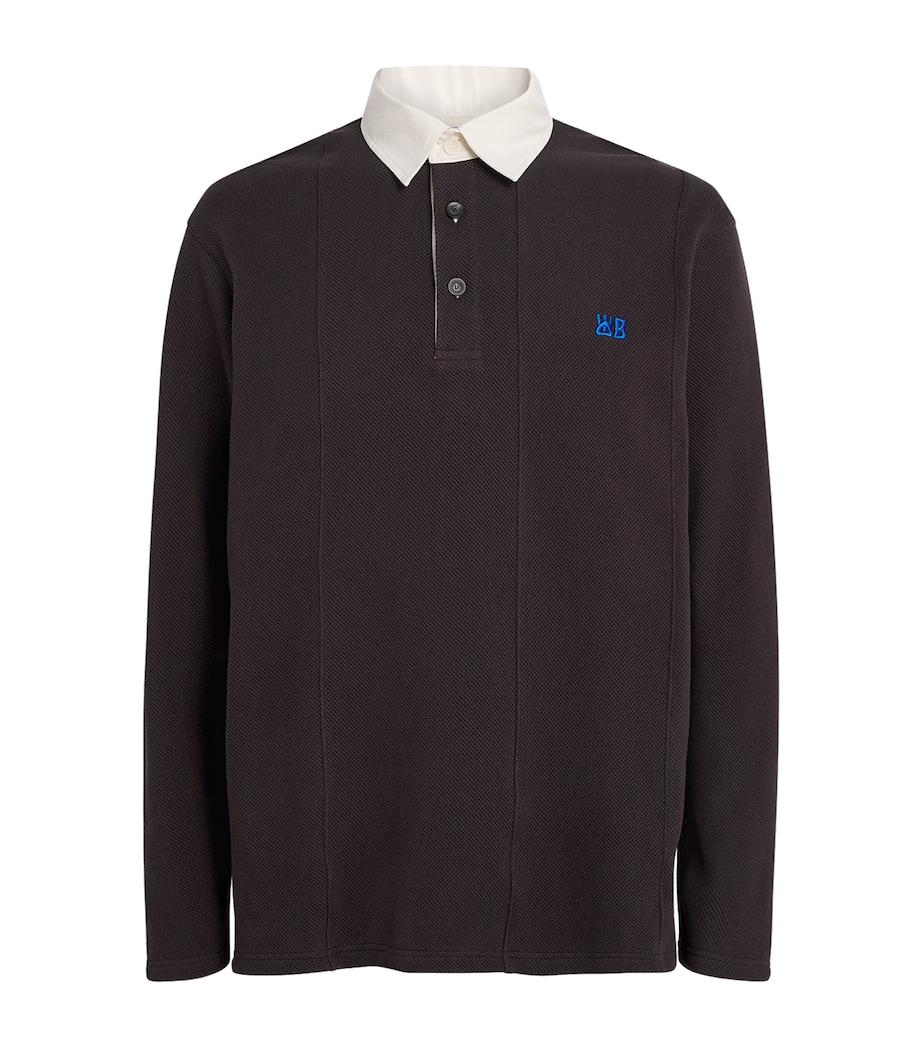 Cotton Polo Shirt DARK BROWN Image 1