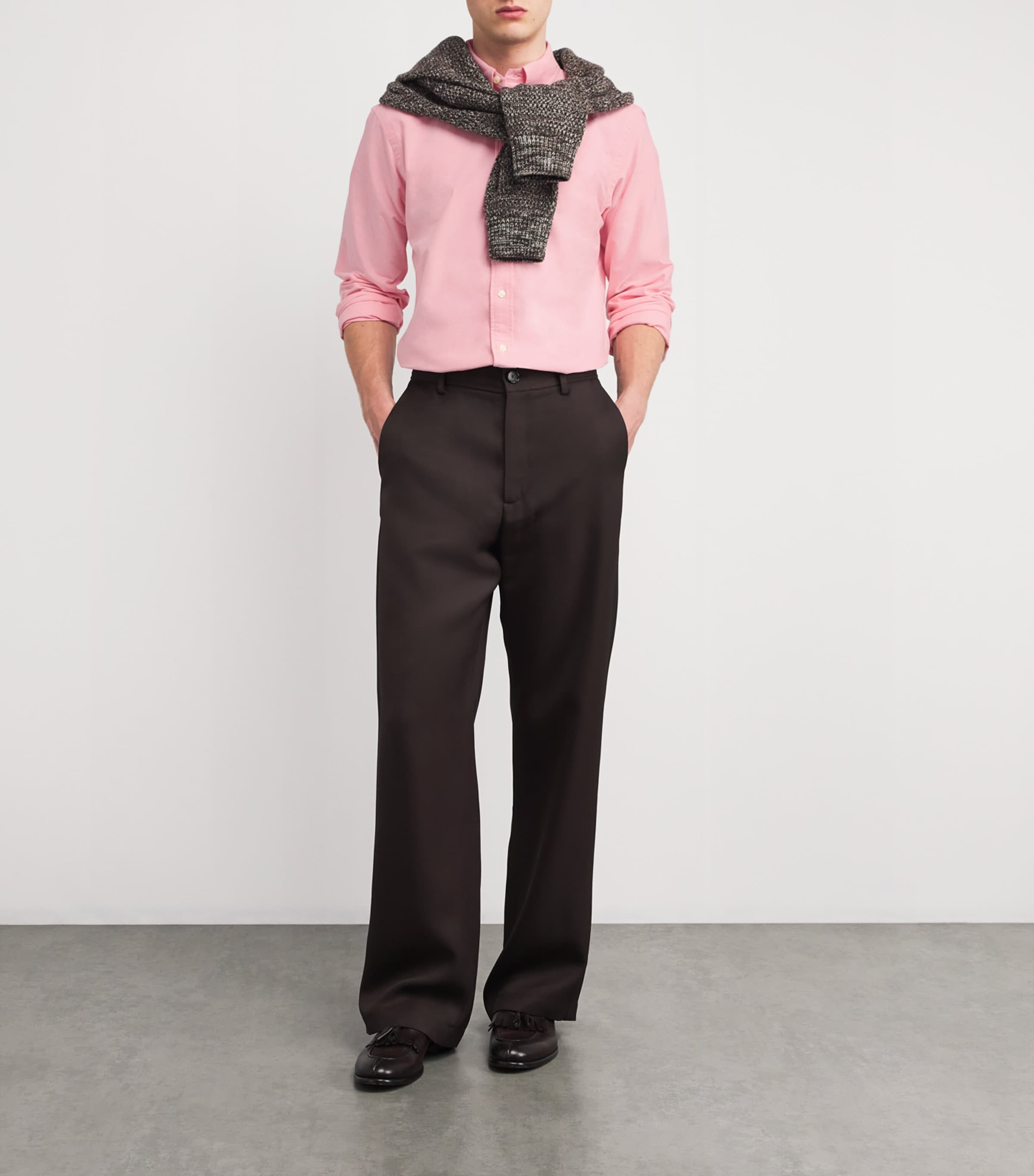 Cotton Polo Pony Oxford Shirt PINK Image 2