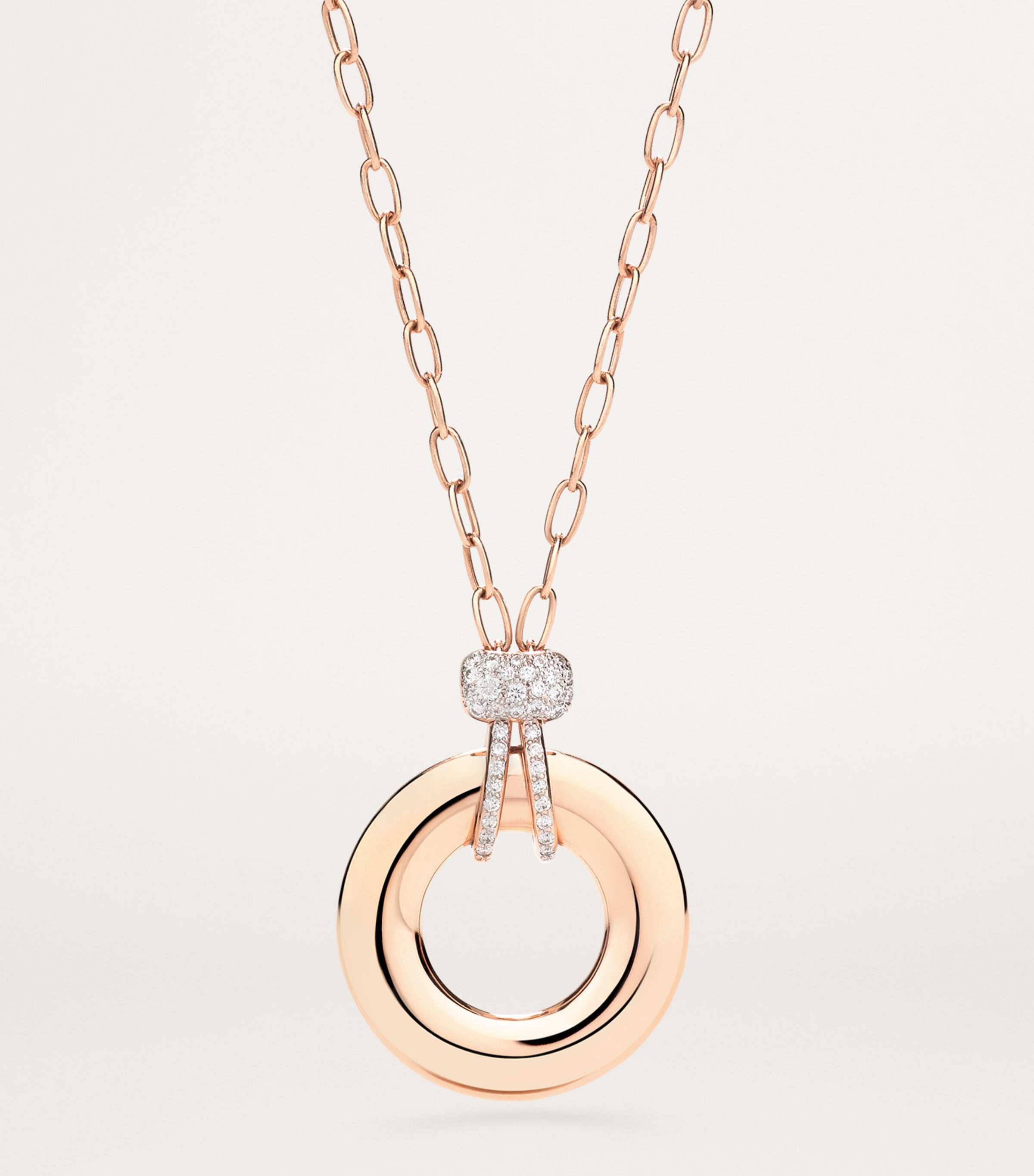 Rose Gold and Diamond Iconica Pendant Necklace DB000 Image 4