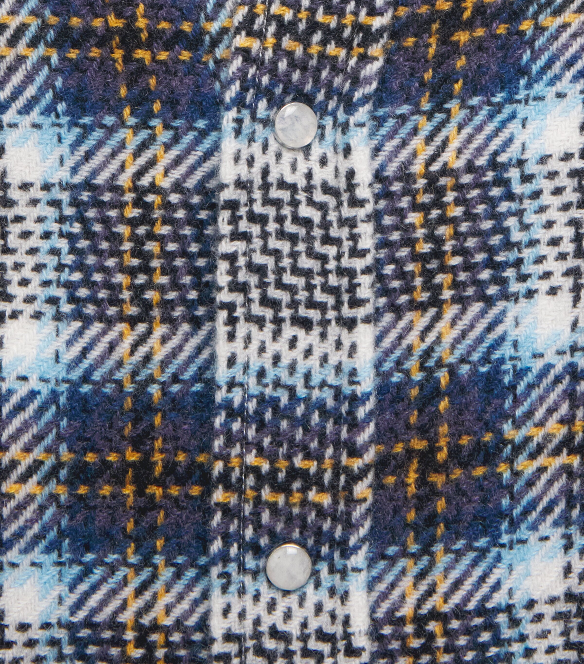 GOD'S TRUE CASHMERE Mens Cashmere Tartan Lightning Storm Shirt Moonstone Image 6