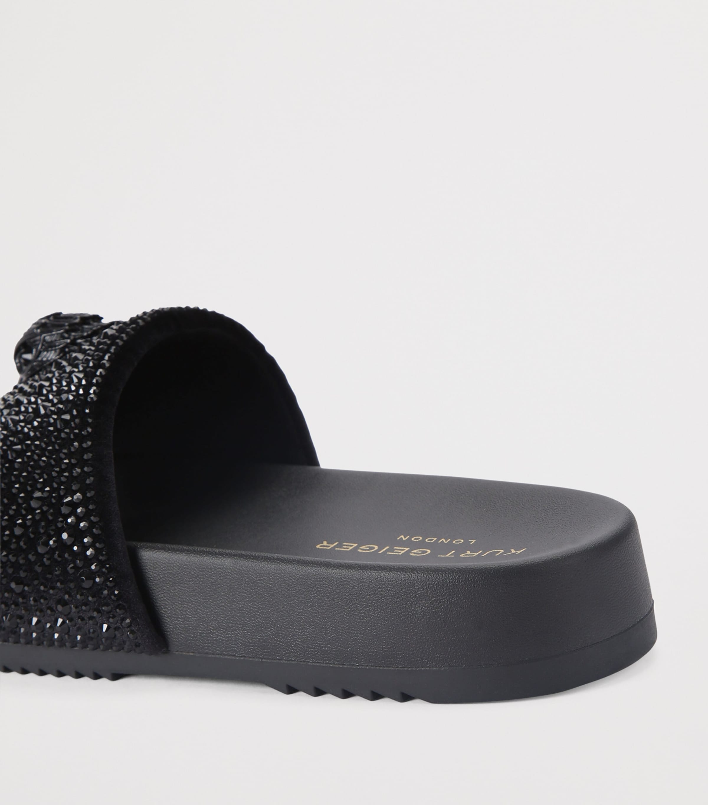 Embellished Brockwell Slides BLACK Image 2