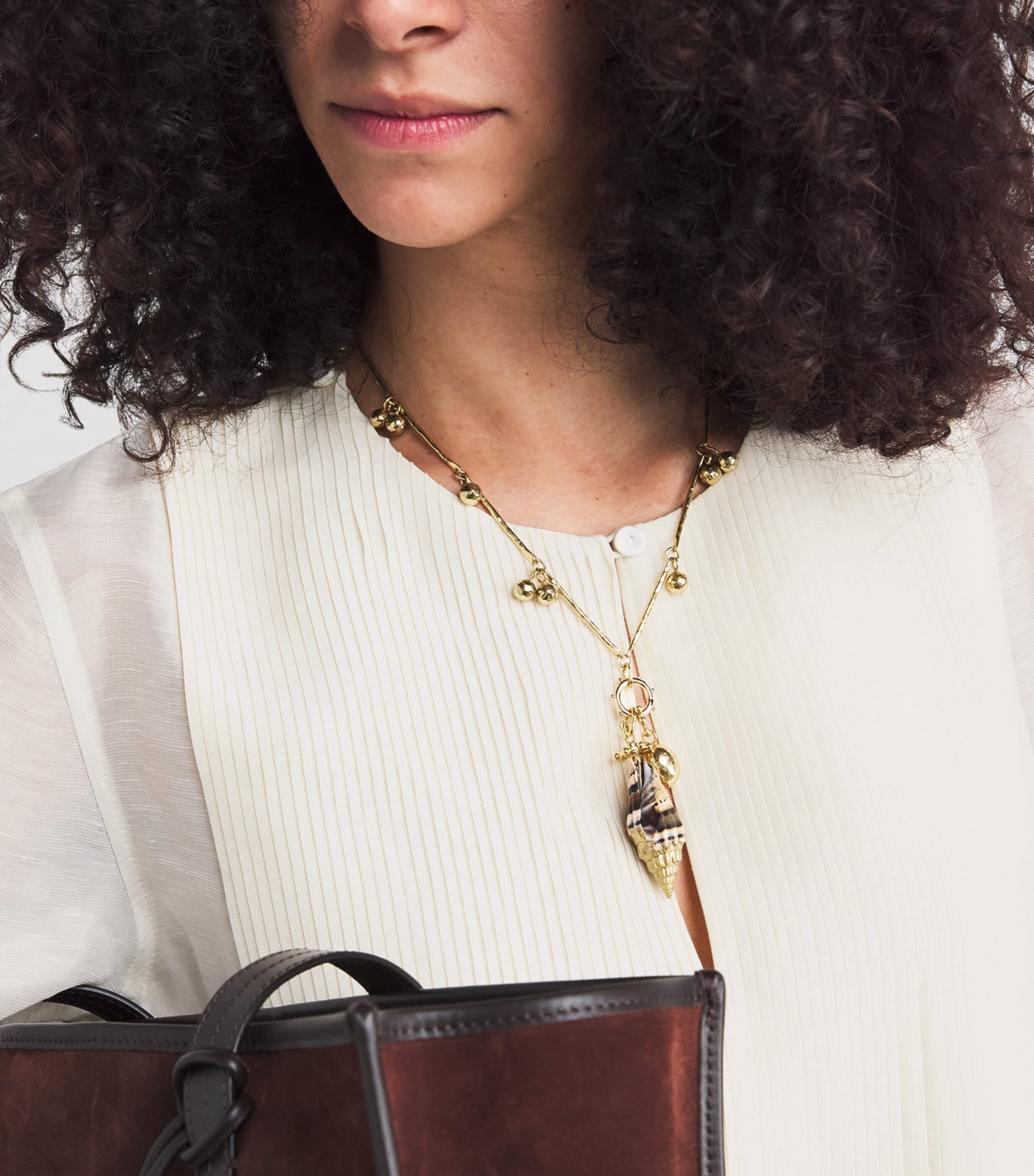 Linen-Silk Pleated Midi Kaftan 106 NEW IVORY Image 4