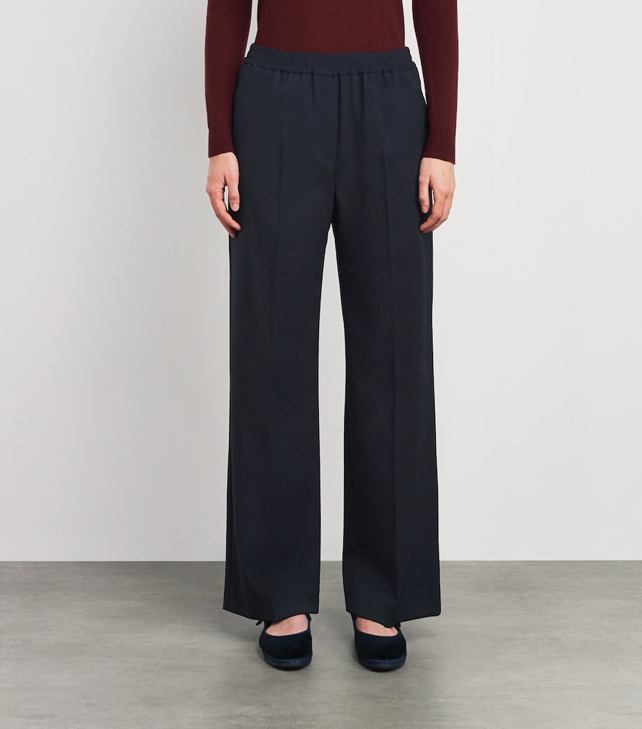 Wide-Leg Trousers NAVY Image 3