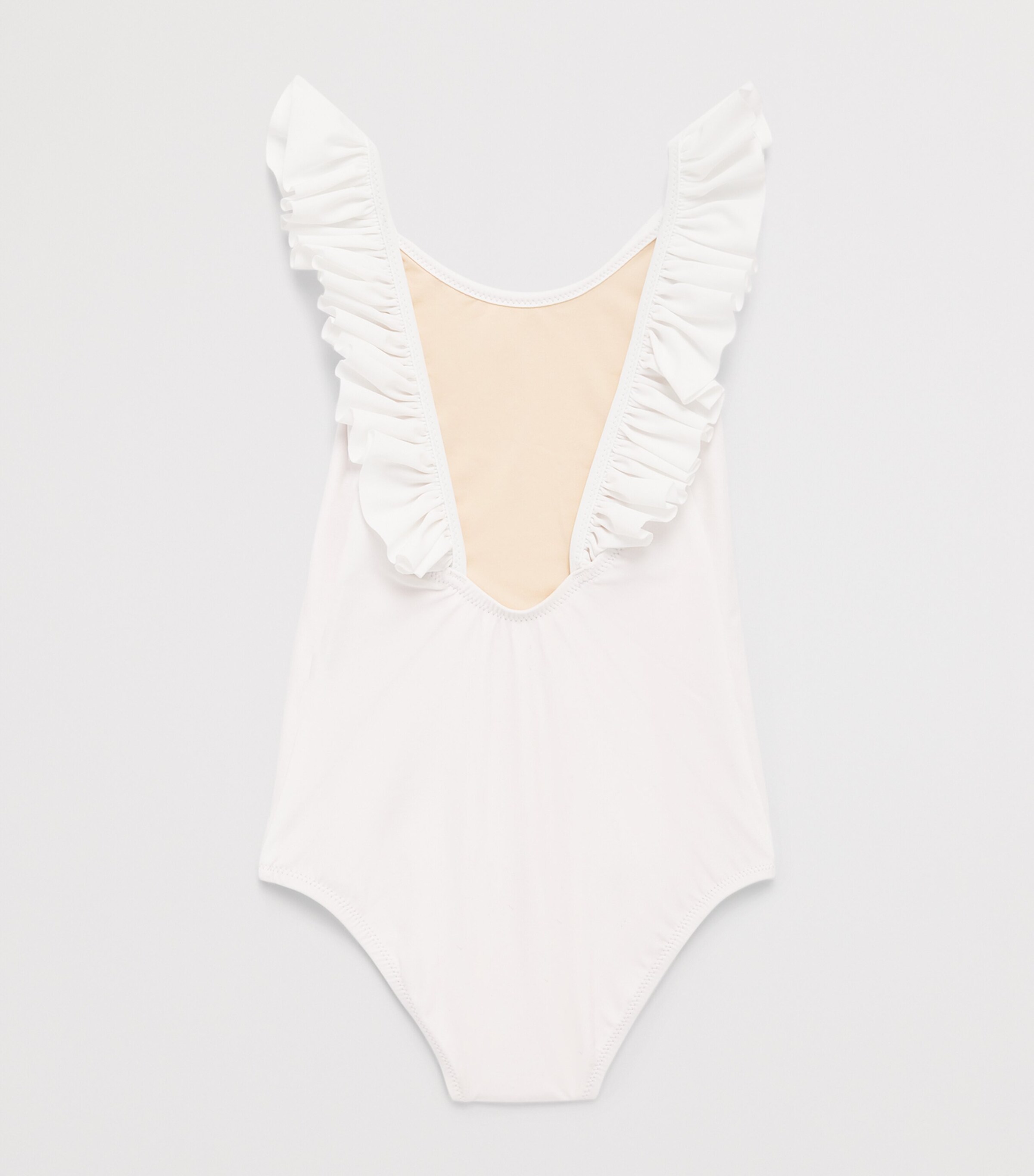 Lison Paris Ruffled Bora Bora Swimsuit (2-14 Years) Off White Image 2
