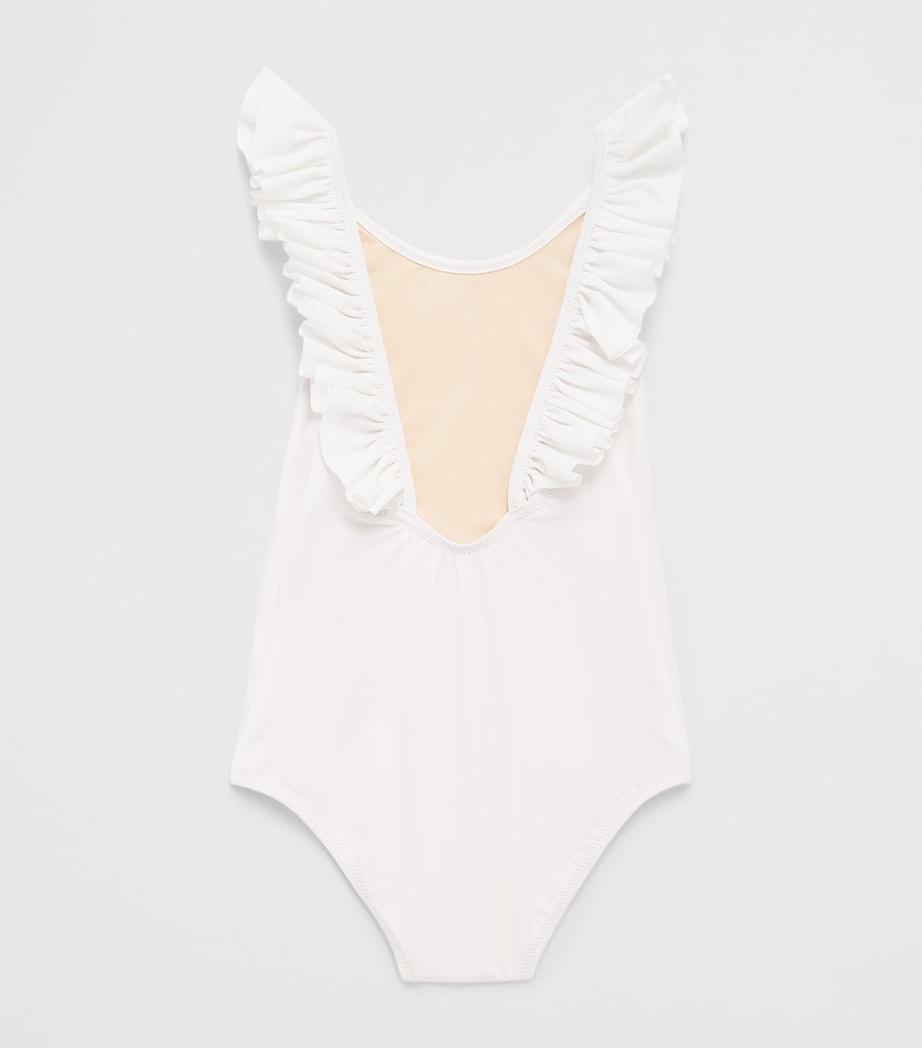 Lison Paris Ruffled Bora Bora Swimsuit (2-14 Years) Off White Image 2