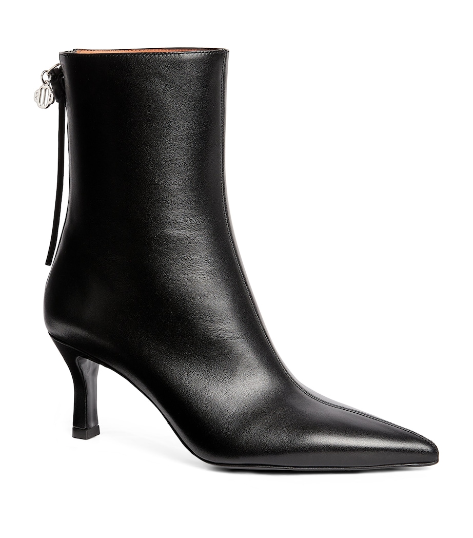 Leather Ankle Boots 75 BLACK Image 3