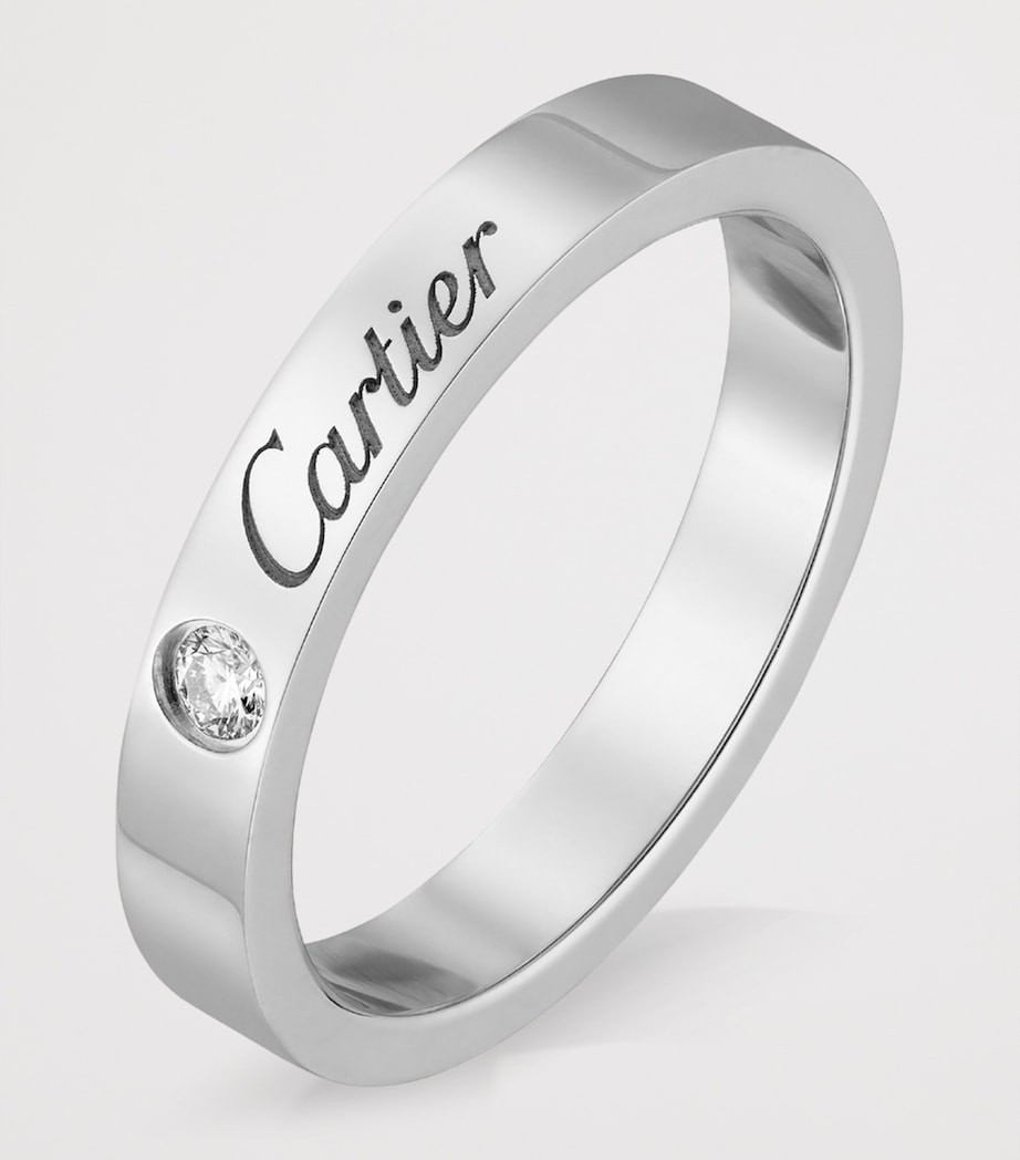 Cartier Platinum and Diamond C de Cartier Wedding Ring Image 6