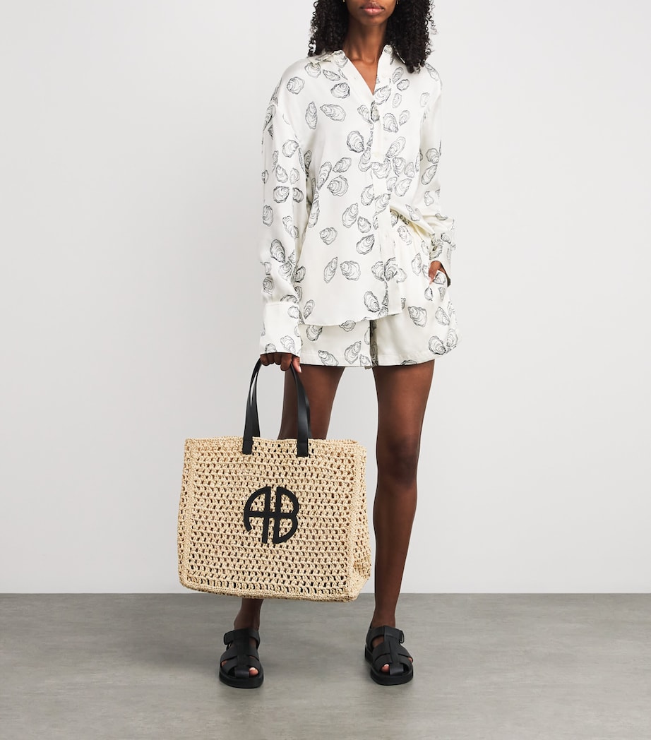 Large Raffia Rio Tote Bag SAND Image 5