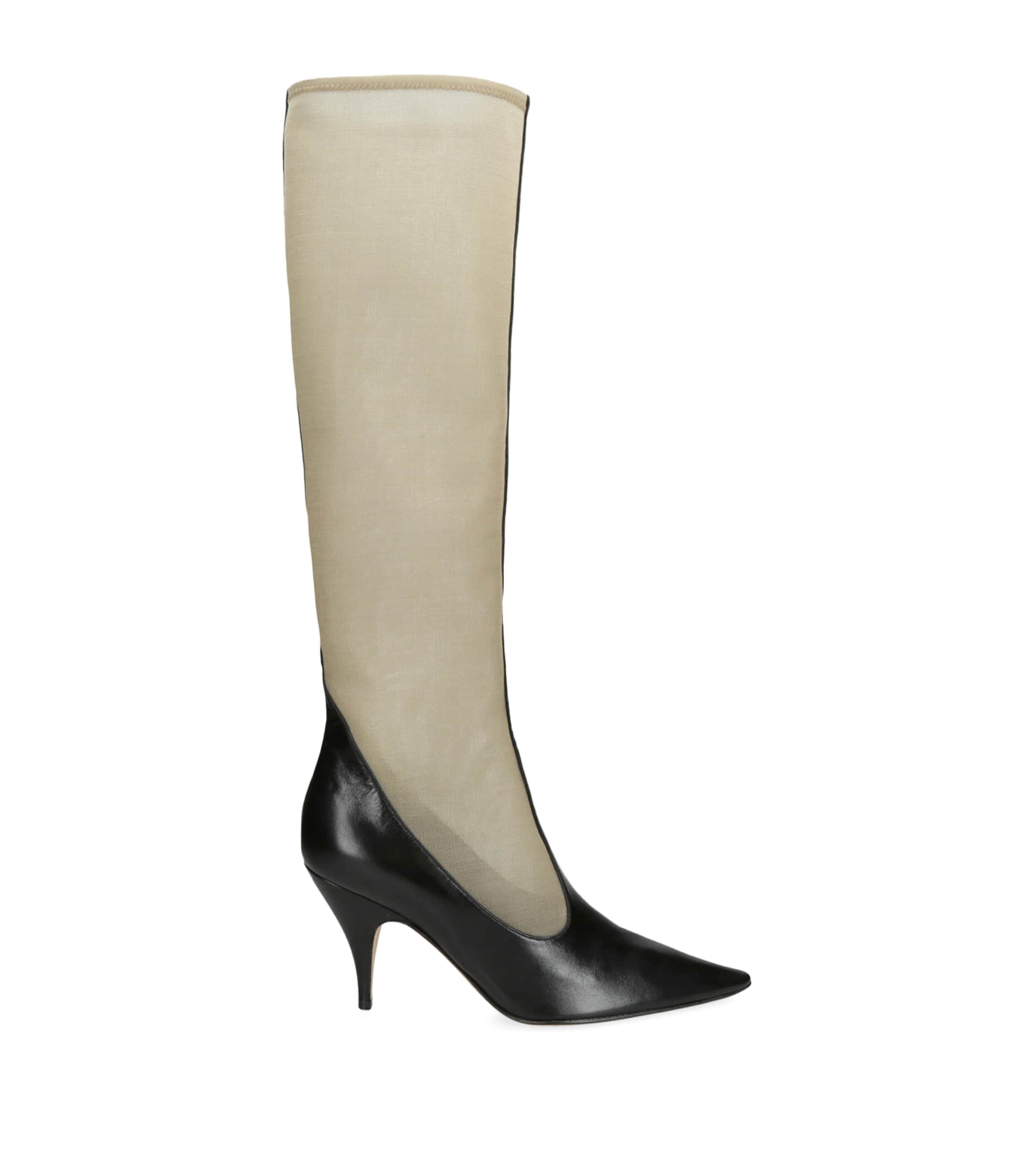 The Row 90mm Mesh Knee-high Boots - Women's - Calf Leather/polyurethane/calf Leatherrubberpolyurethane