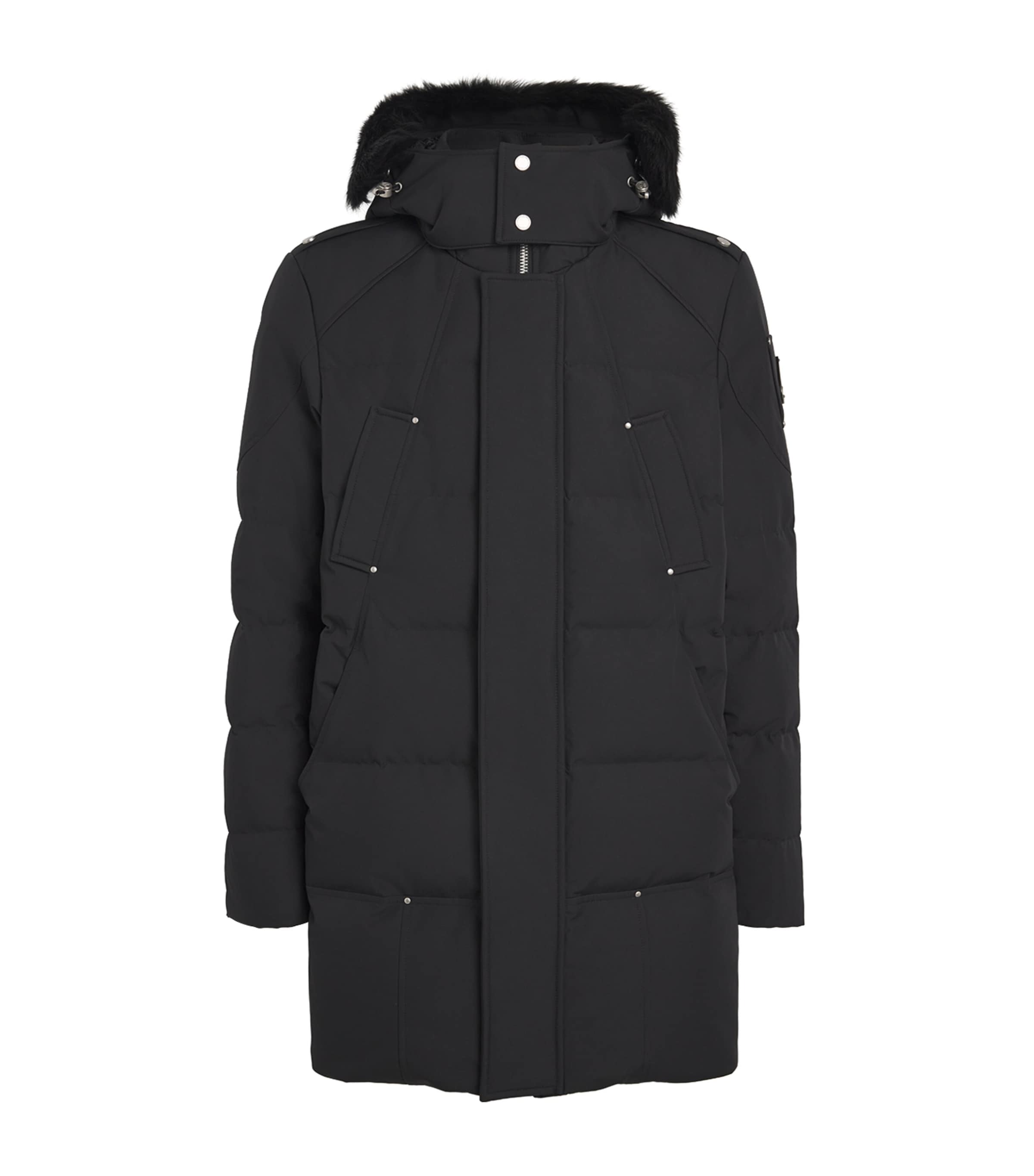 Moose Knuckles Down-padded Cloud Parka Coat In Black