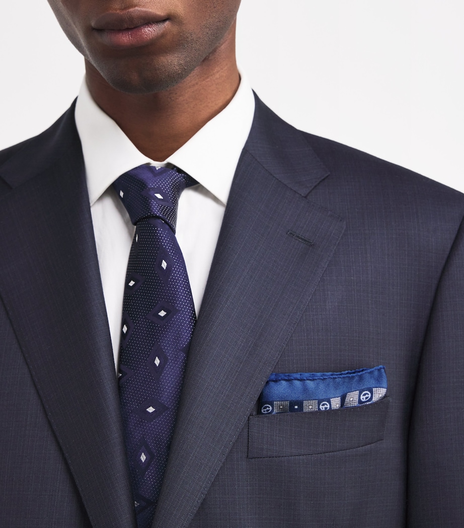 Silk Monogram Pocket Square FB065 Image 2