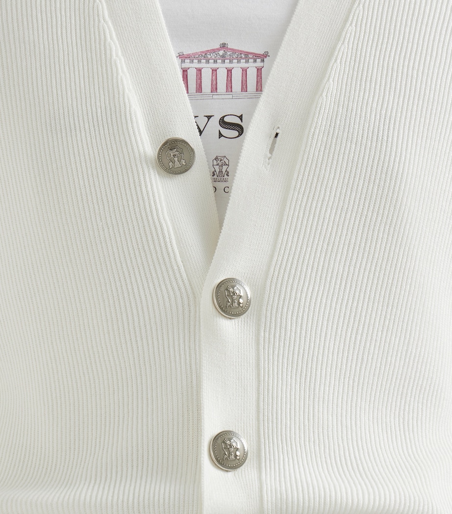 Brunello Cucinelli Mens Ribbed Cotton Cardigan Image 6