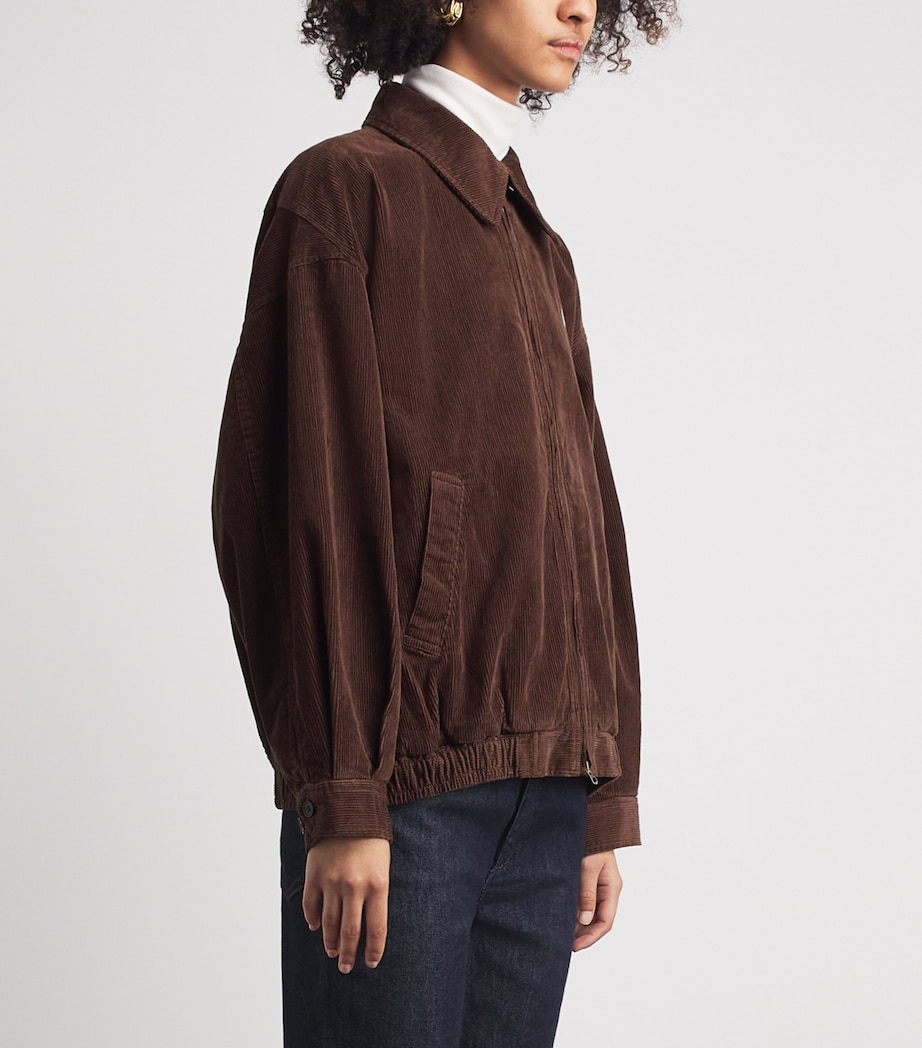 Polo Ralph Lauren Womens Corduroy Bomber Jacket Brown Image 4