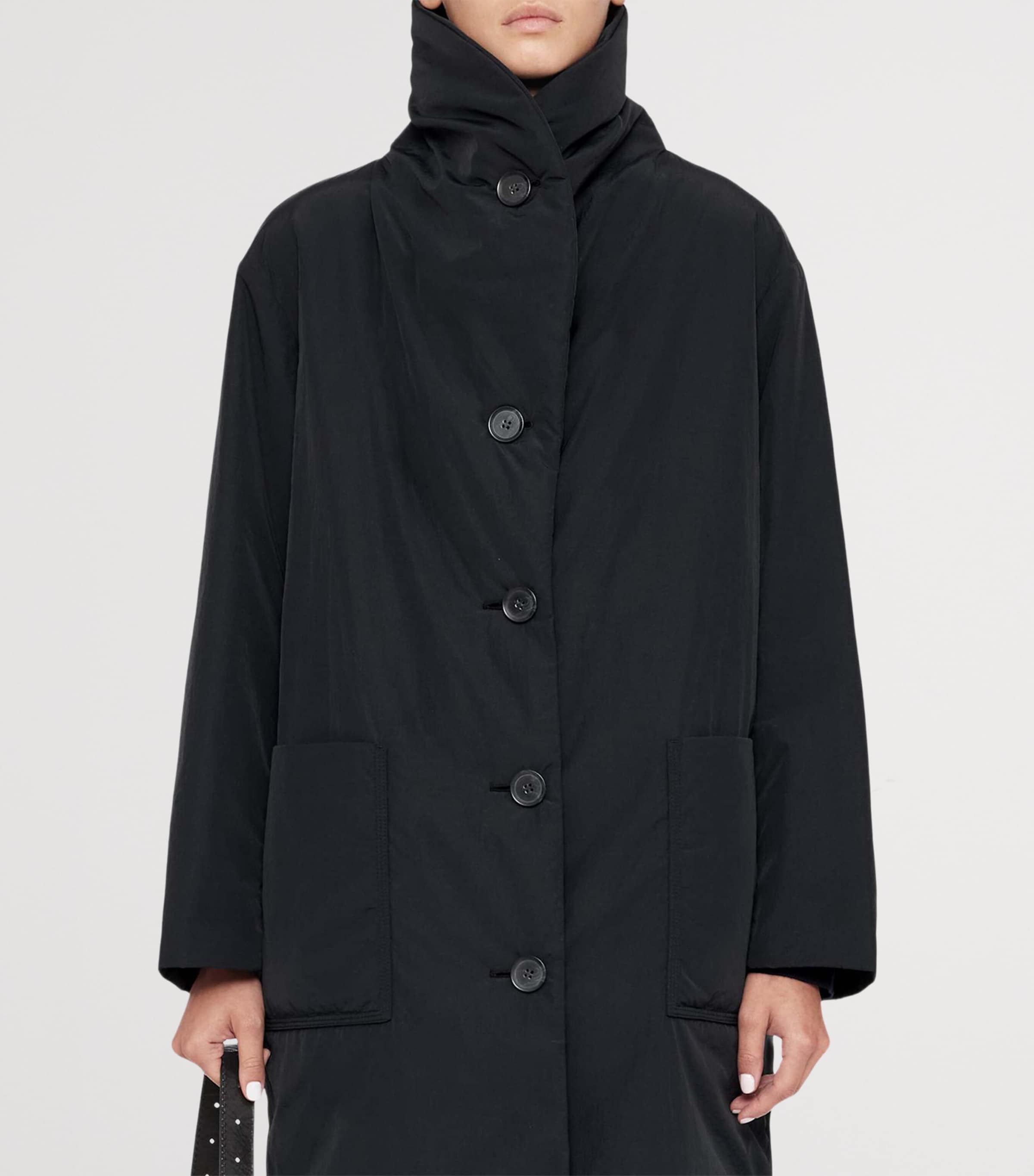 AllSaints Womens Darcie Puffer Jacket Washed Black Image 3