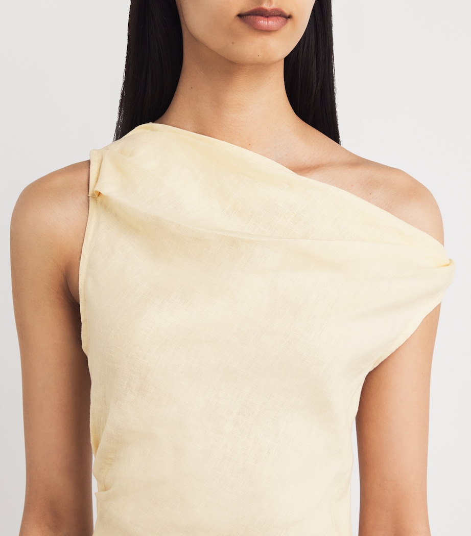 Linen Suis Mini Dress BUTTER Image 5