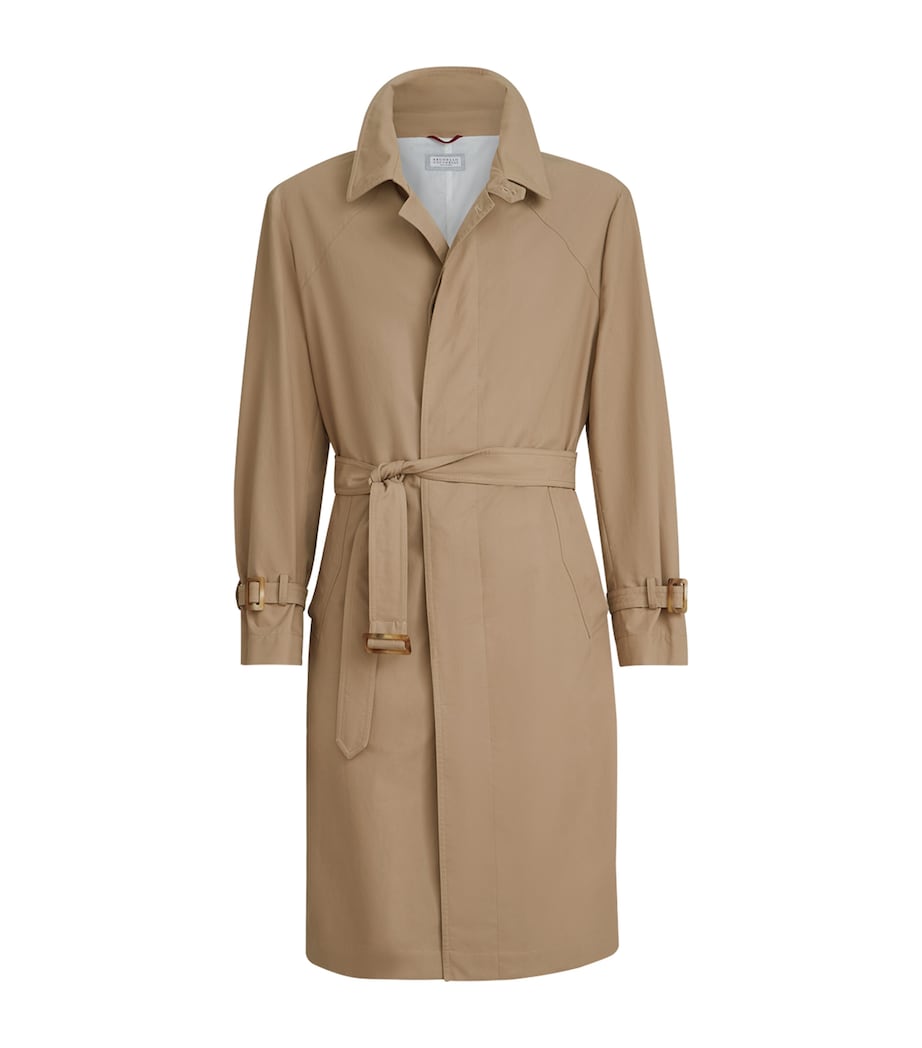 Brunello Cucinelli Mens Water-Resistant Trench Coat Image 1
