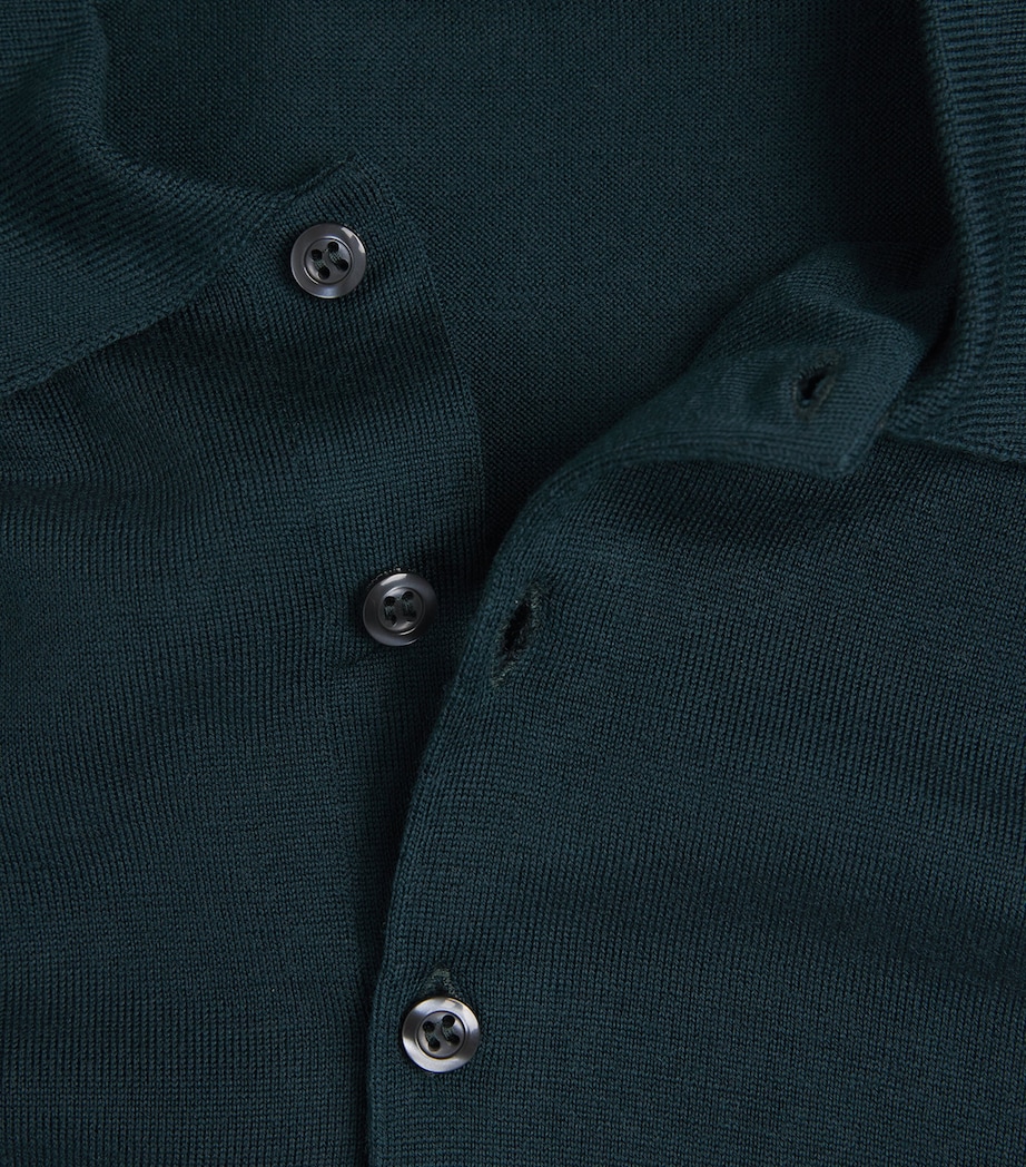 Merino Wool Belper Polo Shirt RICHARDSON GREEN Image 5