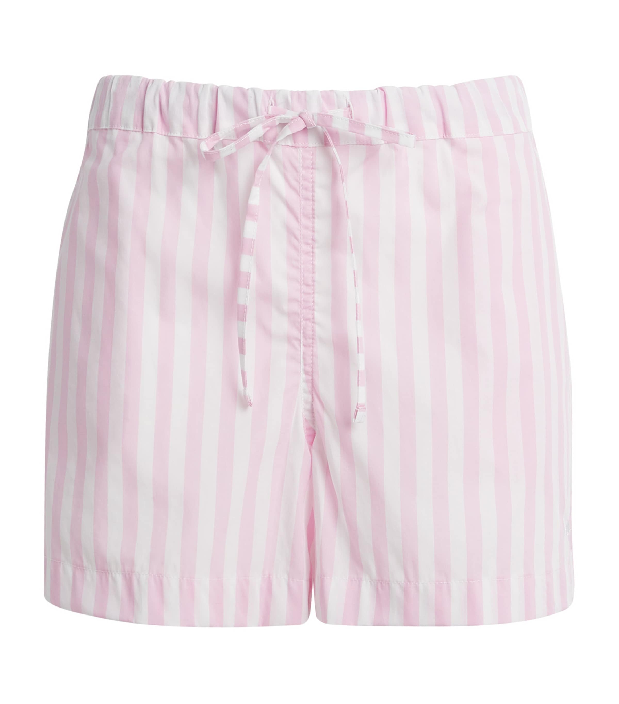 Hunza G Womens Cotton Stripe Cabana Shorts Pink Image 1