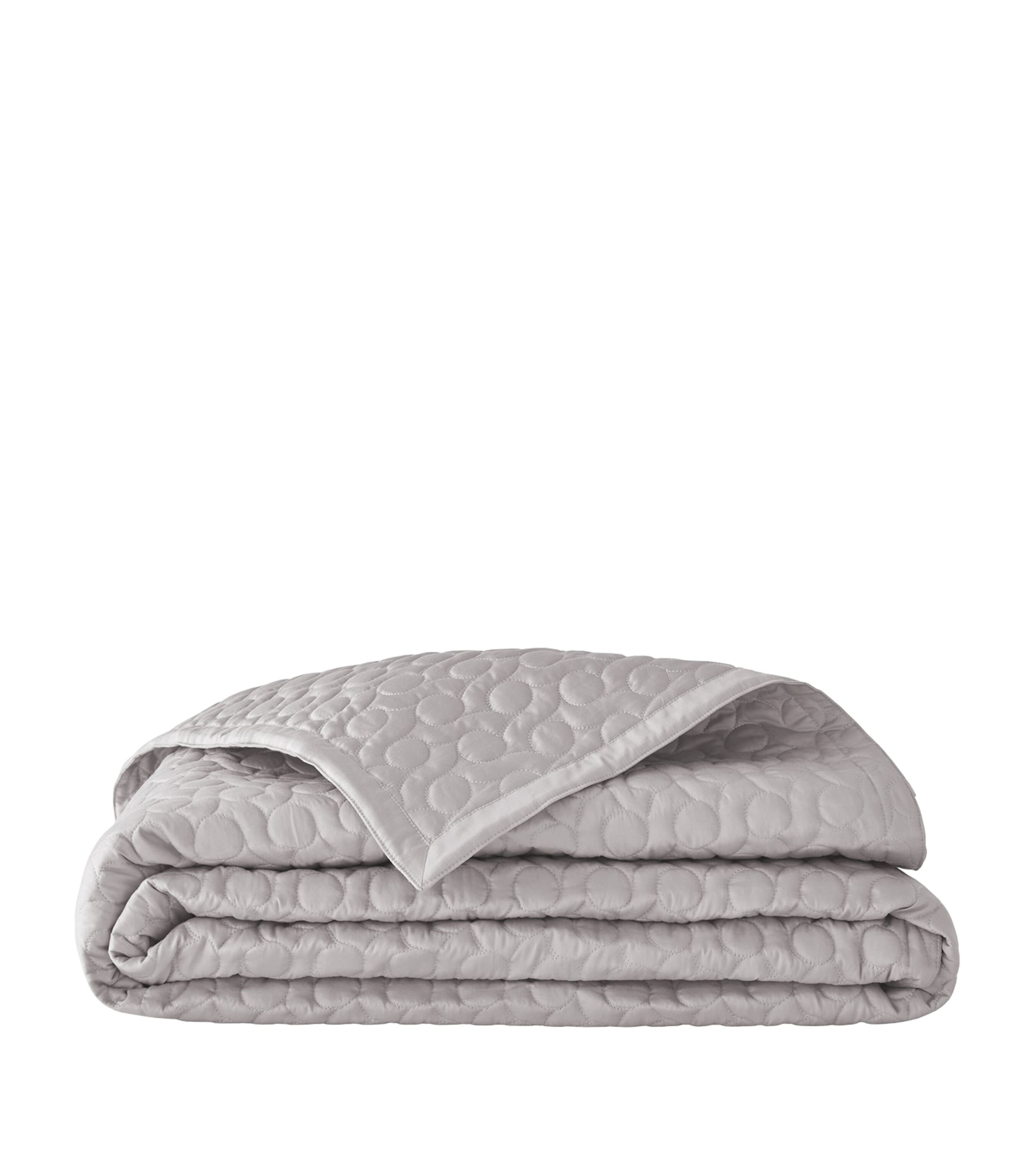 Alexandre Turpault Quilted Poesie King Bedspread In Silver