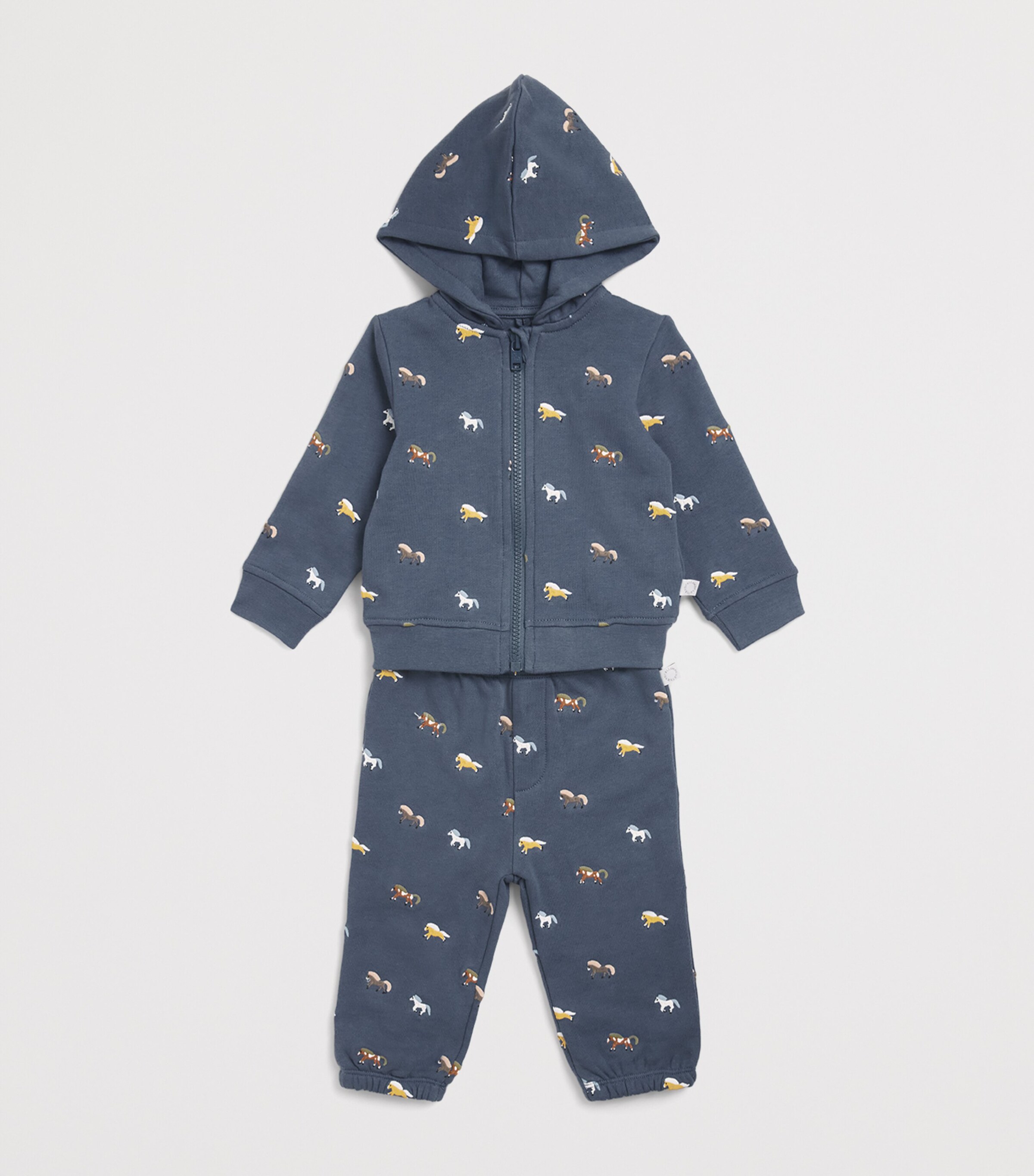 Stella McCartney Kids Cotton Horse Sweatpants (3-36 Months) Avio/embroidery Image 2