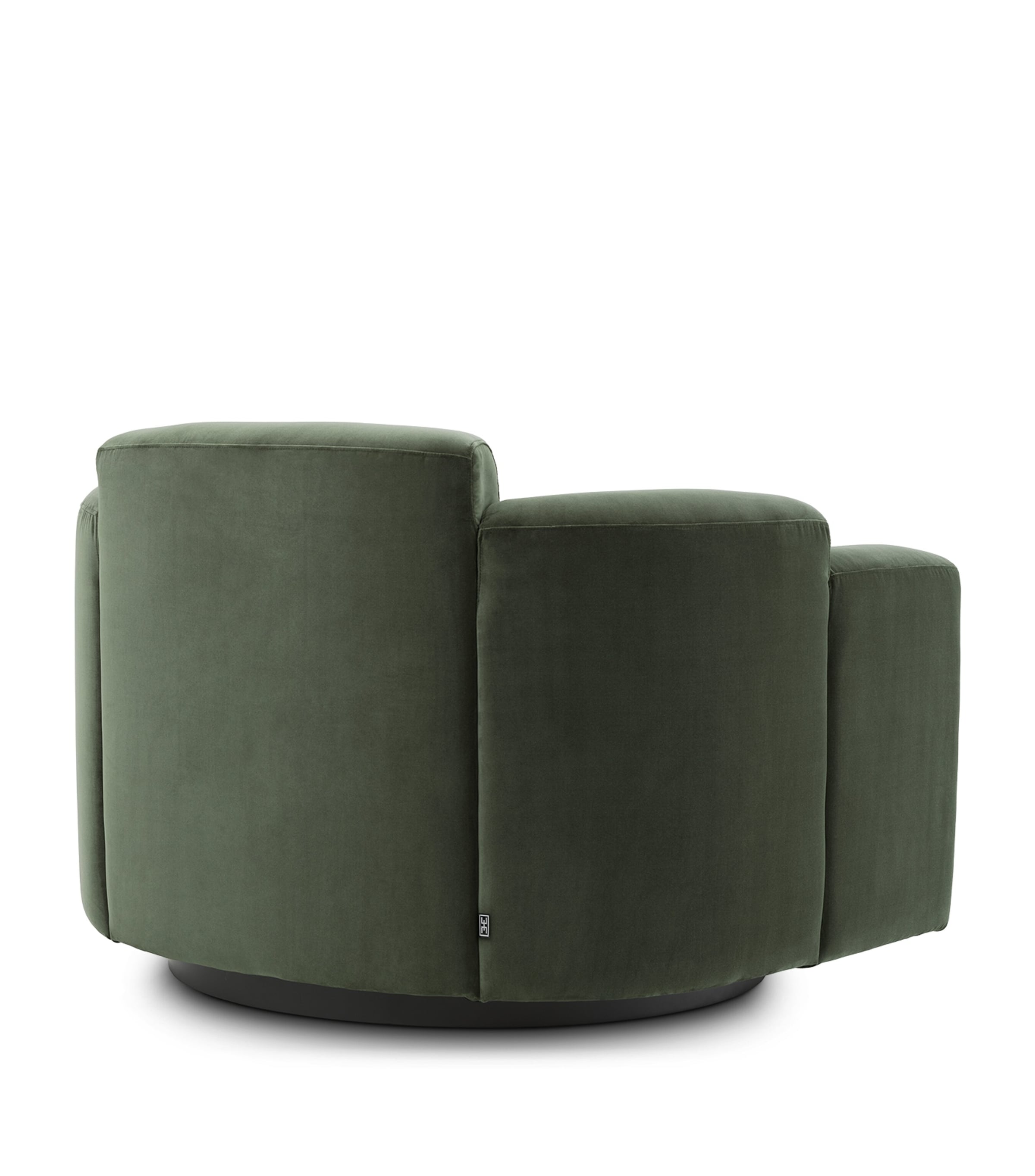 Eichholtz Velvet Marbella Swivel Chair Green Image 4