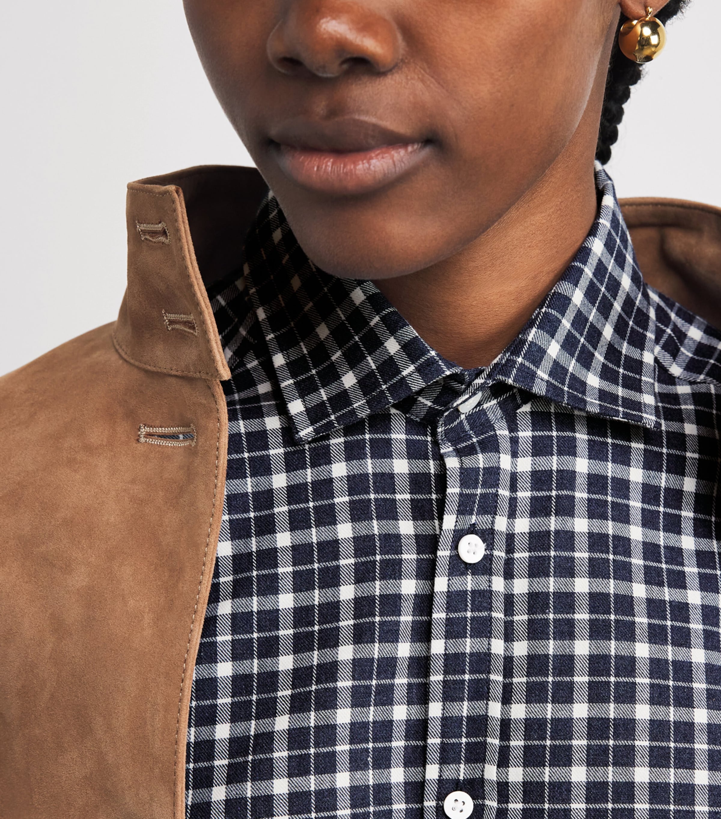Organic Cotton Classic Shirt NAVY/BLUE PLAID Image 6