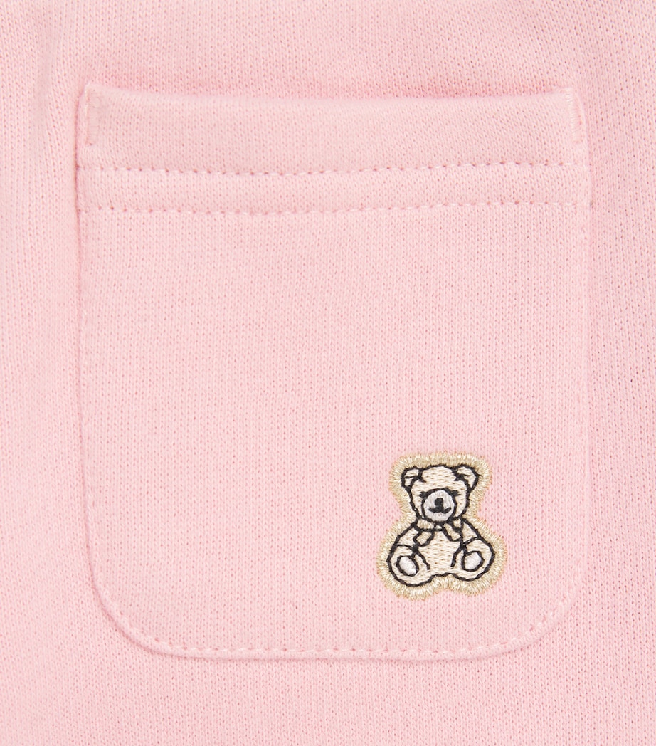 Harrods Cotton Logo Sweatpants (0-18 Months) Pink Image 3