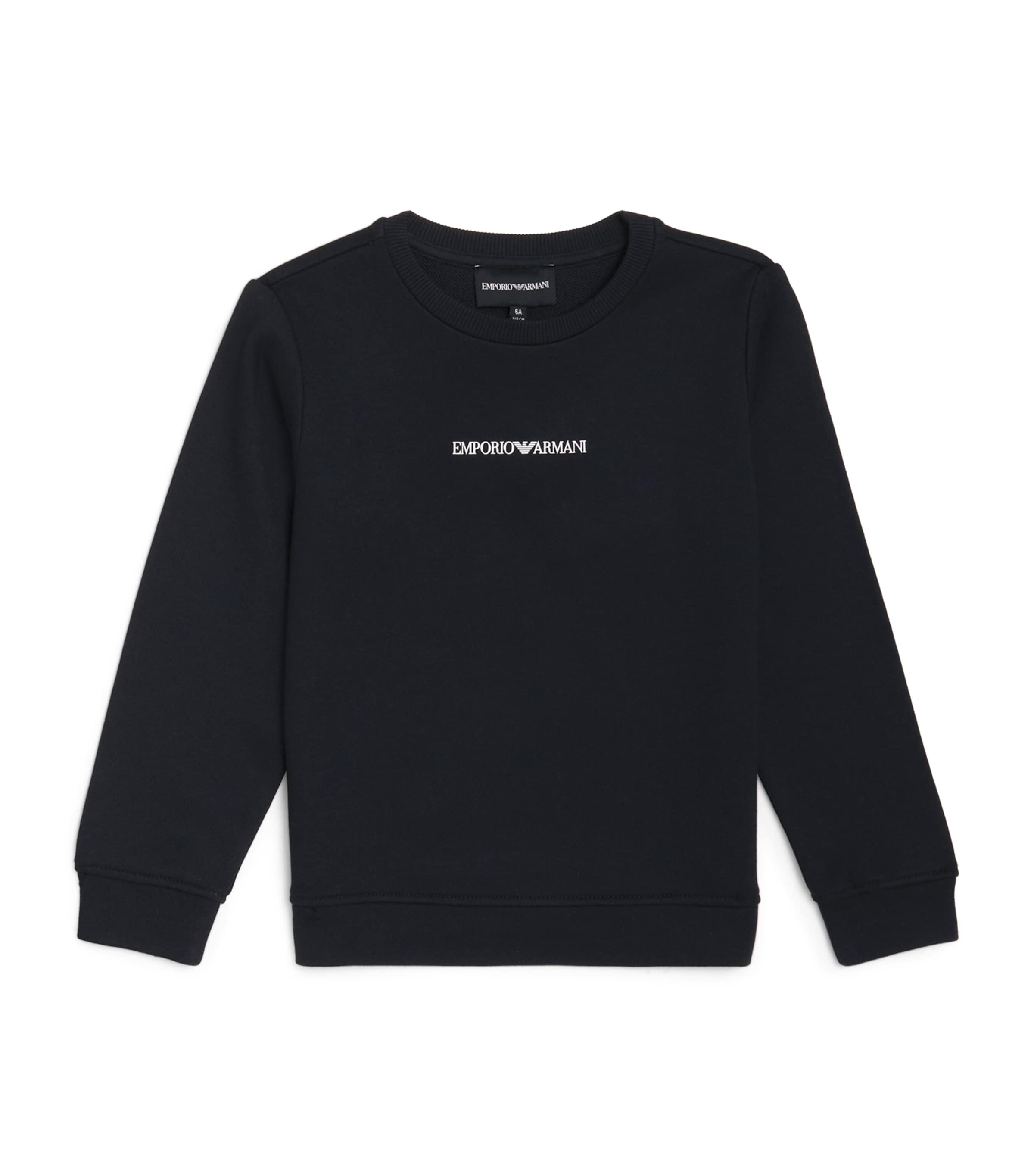 Emporio Armani Kids Logo Sweatshirt (5-16 Years) Blue Navy Image 1