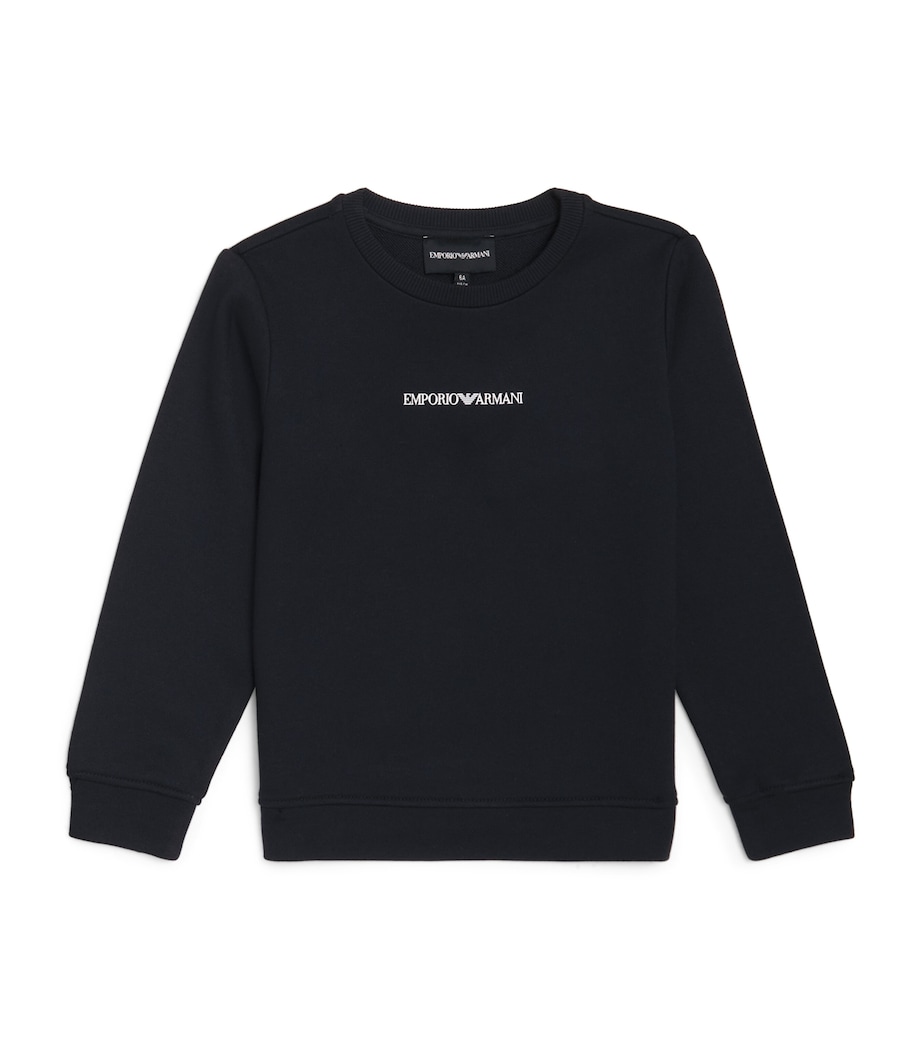 Emporio Armani Kids Logo Sweatshirt (5-16 Years) Blue Navy Image 1