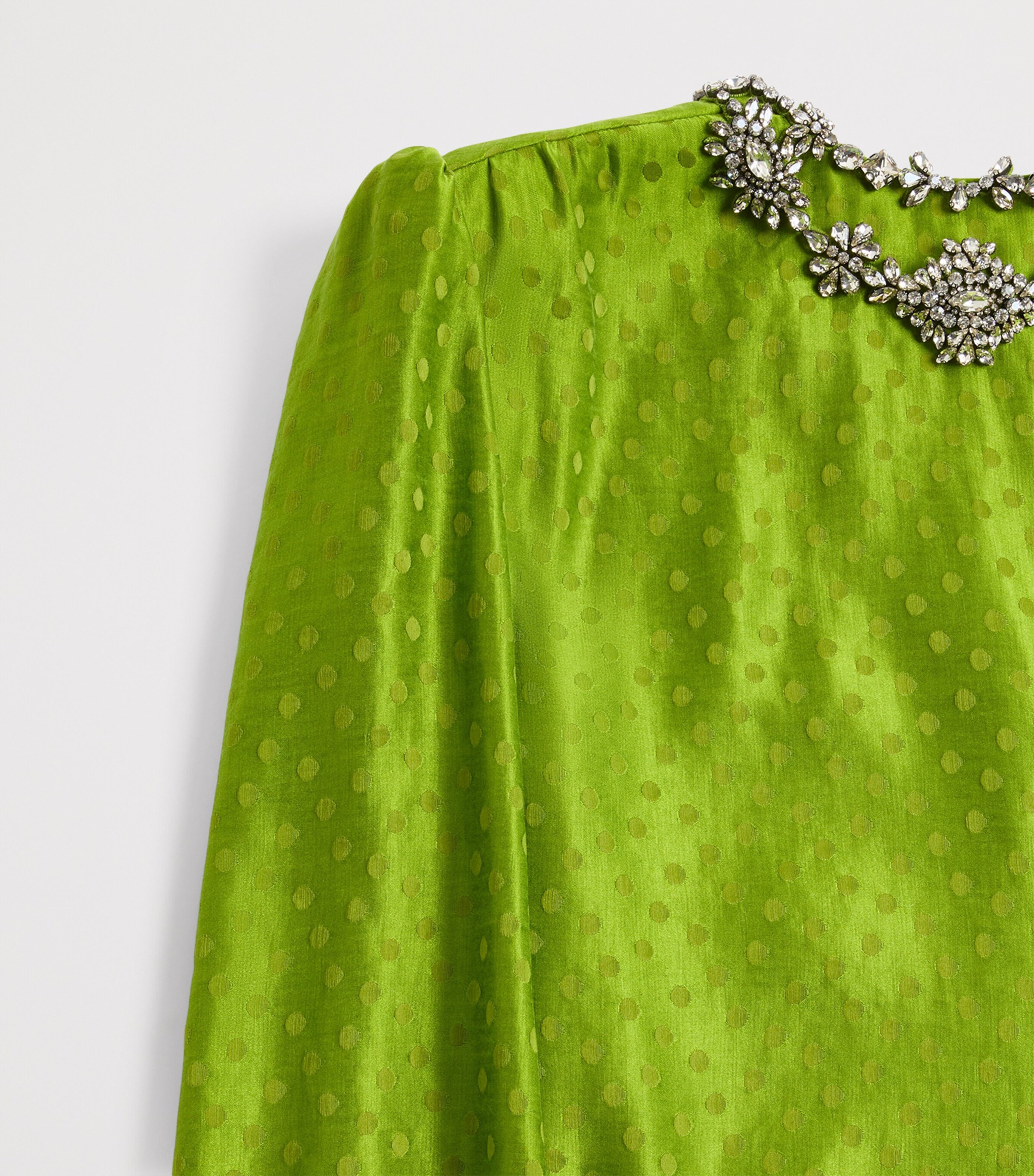 Valentino Womens Silk-Linen Plus De Pois Jacquard Top Image 7