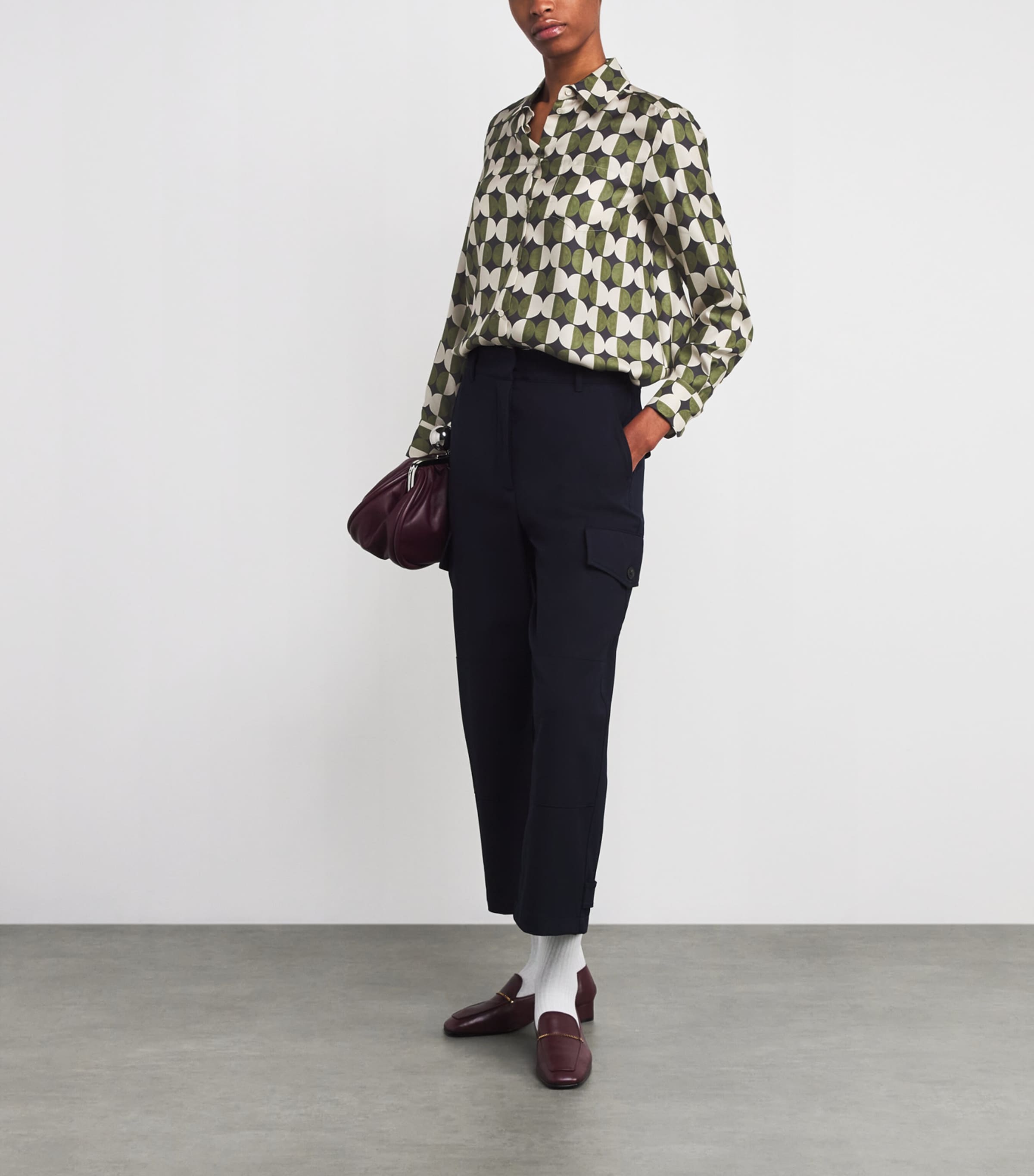 Silk Patterned Shirt BLACK Image 2