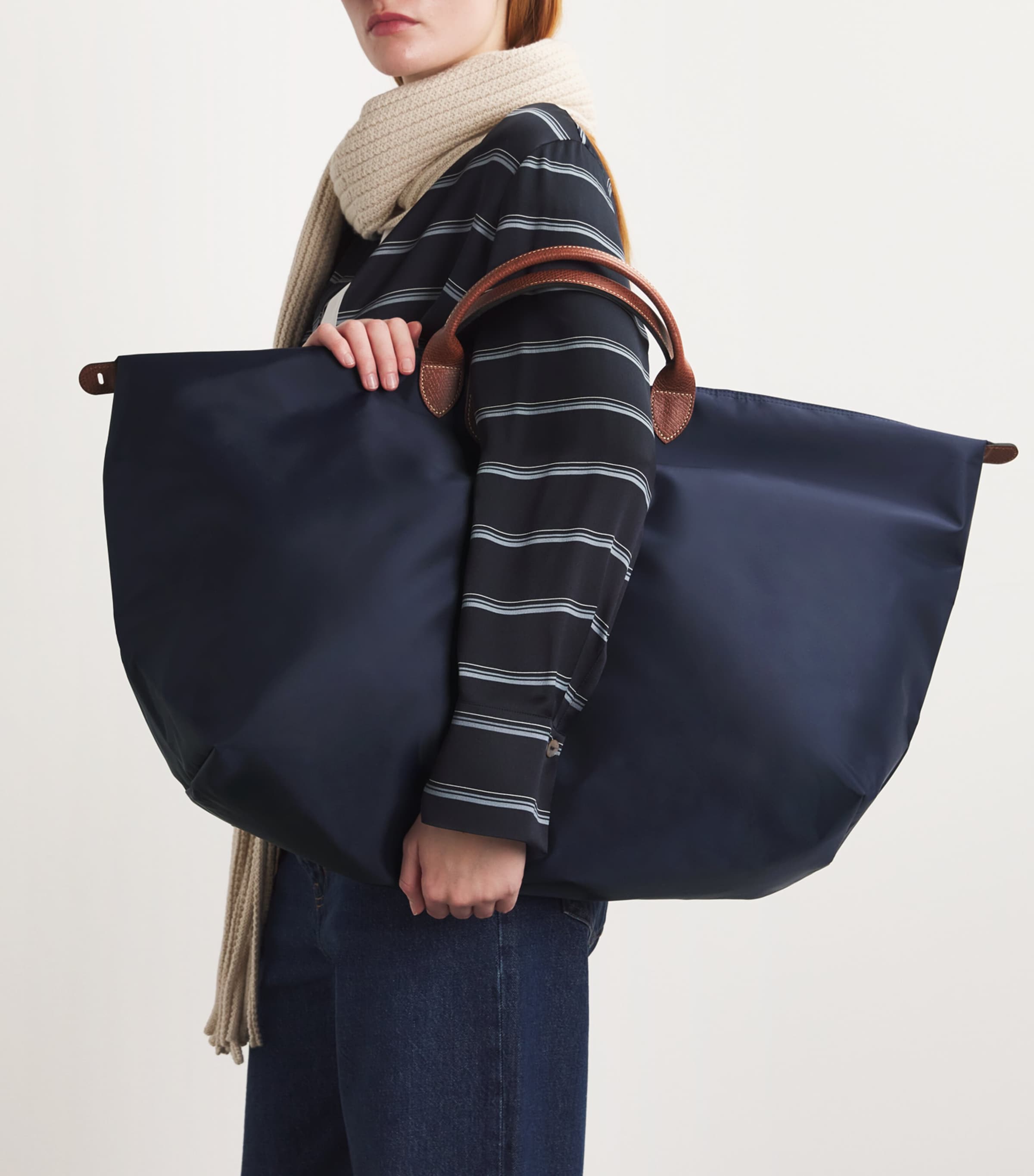 Longchamp Medium Le Pliage Original Travel Bag Navy Image 2