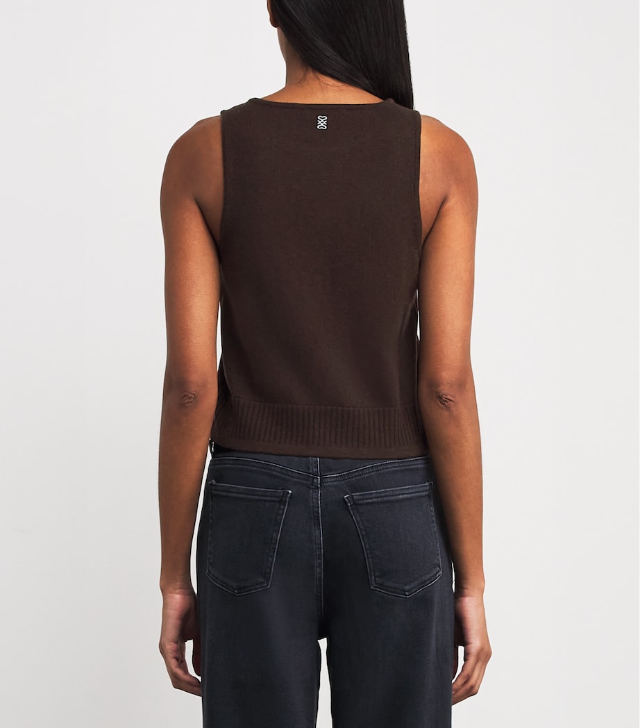 Wool-Cashmere Tank Top CHOCOLATE Image 4
