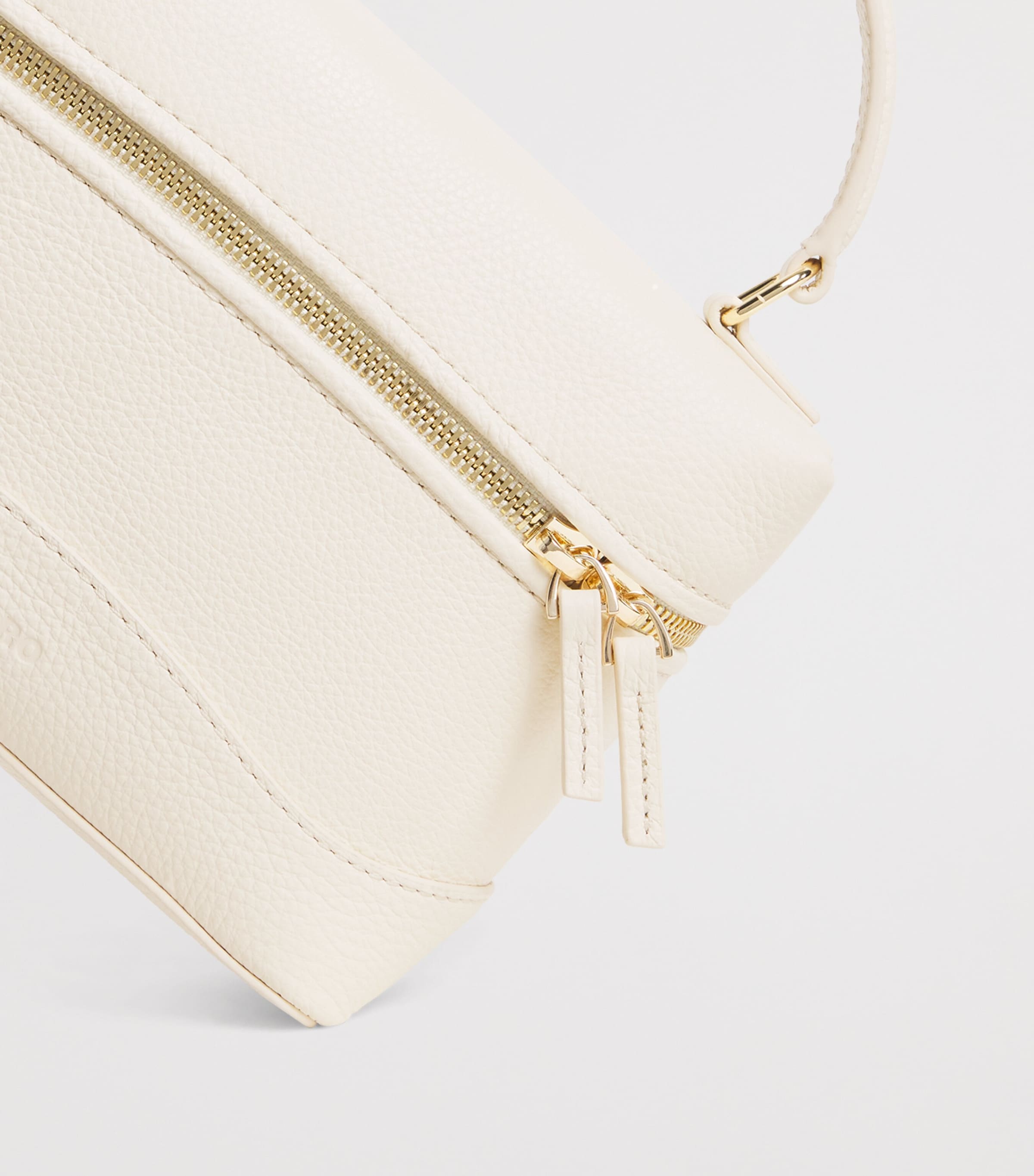 Sandro Paris Leather Tangolino Vanity Bag Ecru Image 5
