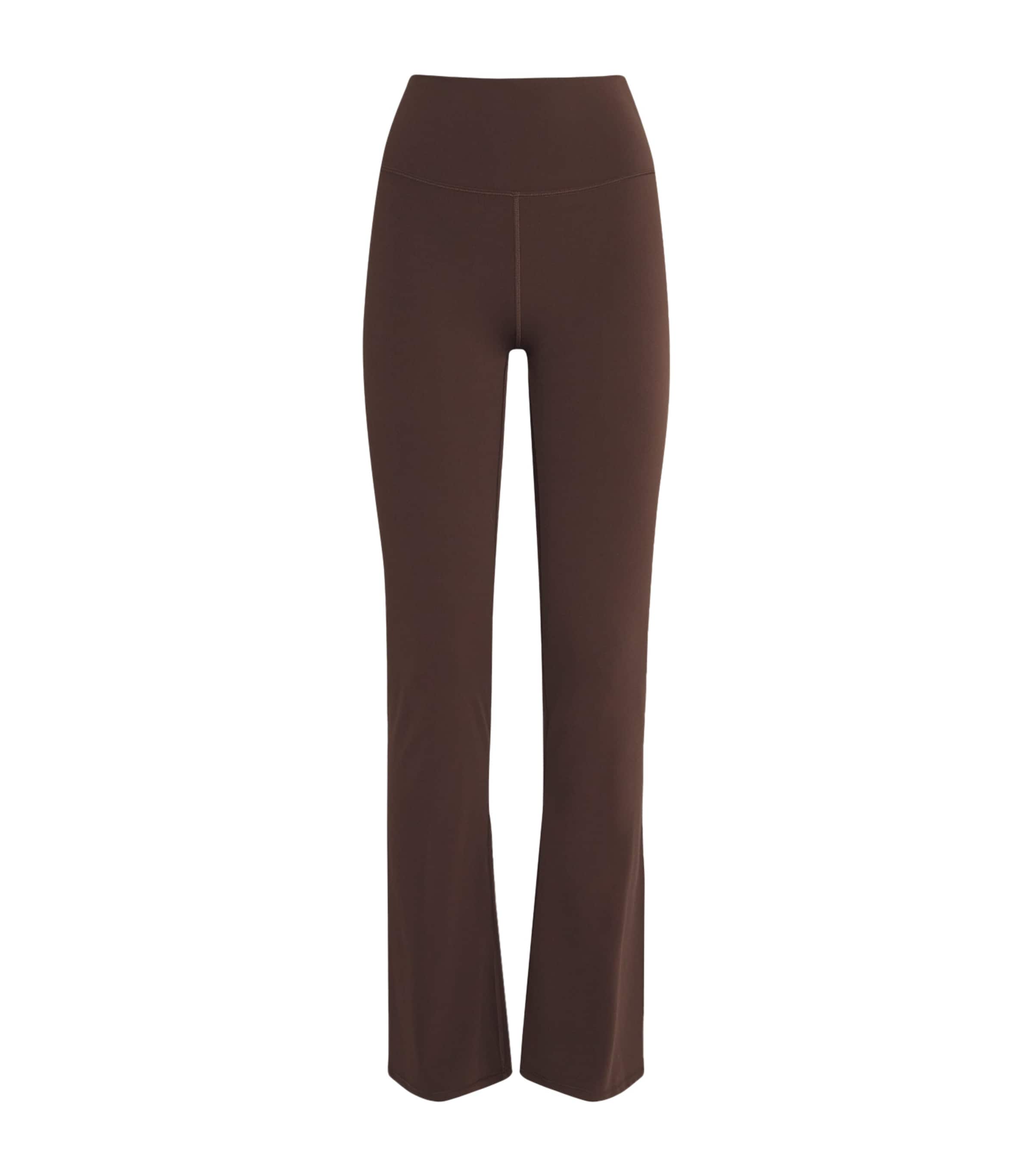 Vuori Allthefeels Slim Flare Leggings In Brown