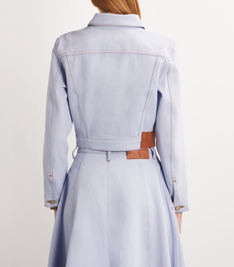 x Carolina Herrera Tailored Denim Jacket CELESTE Image 4