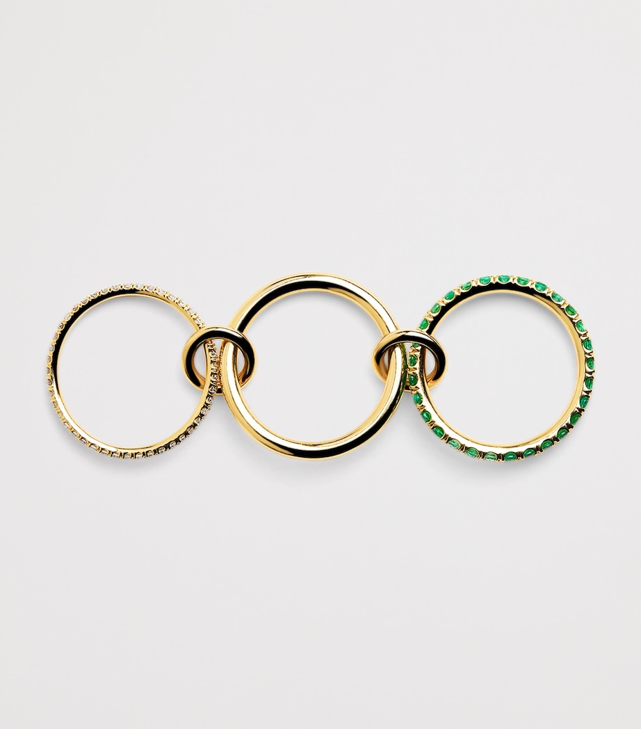 Yellow Gold, Emerald and Diamond Norah Ring YELLOW GOLD Image 3